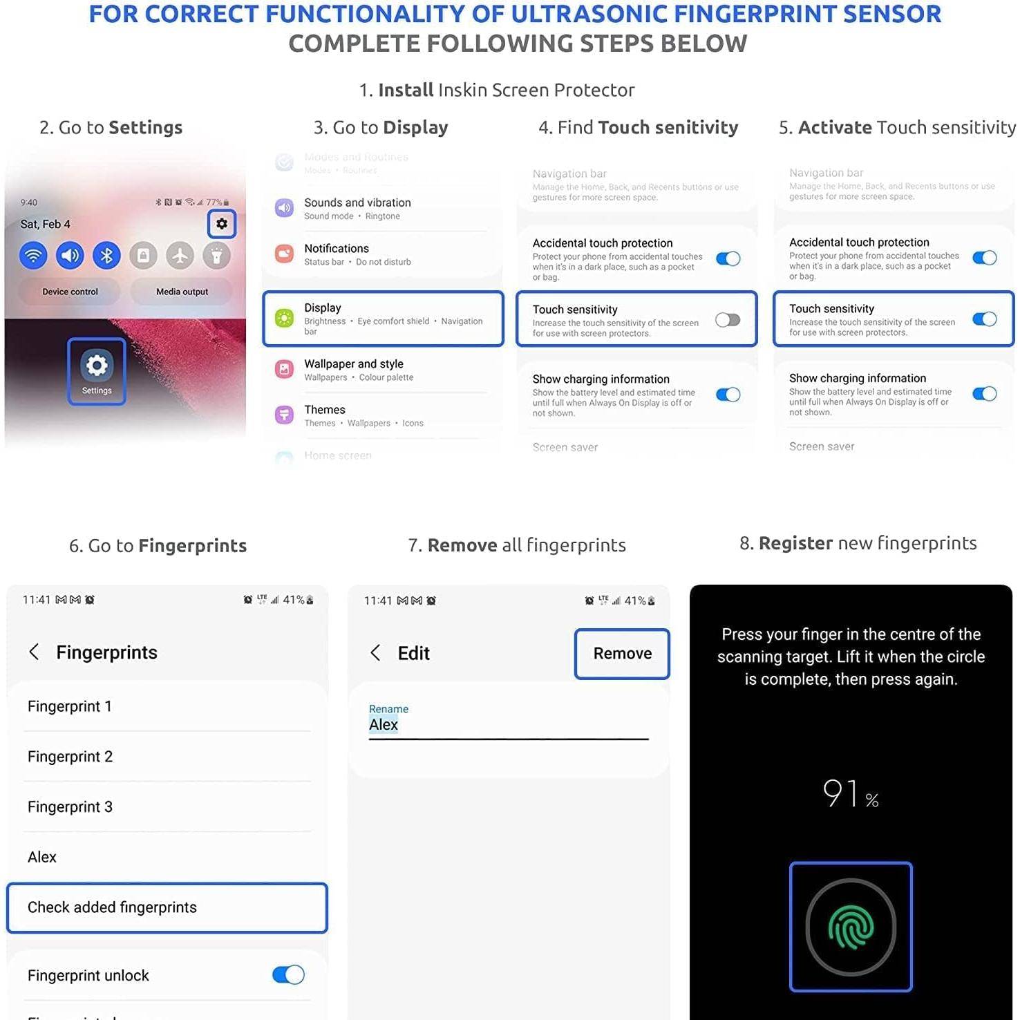 Protector de Pantalla Vidrio Templado Inskin Google Pixel 8 Pro 6.7"