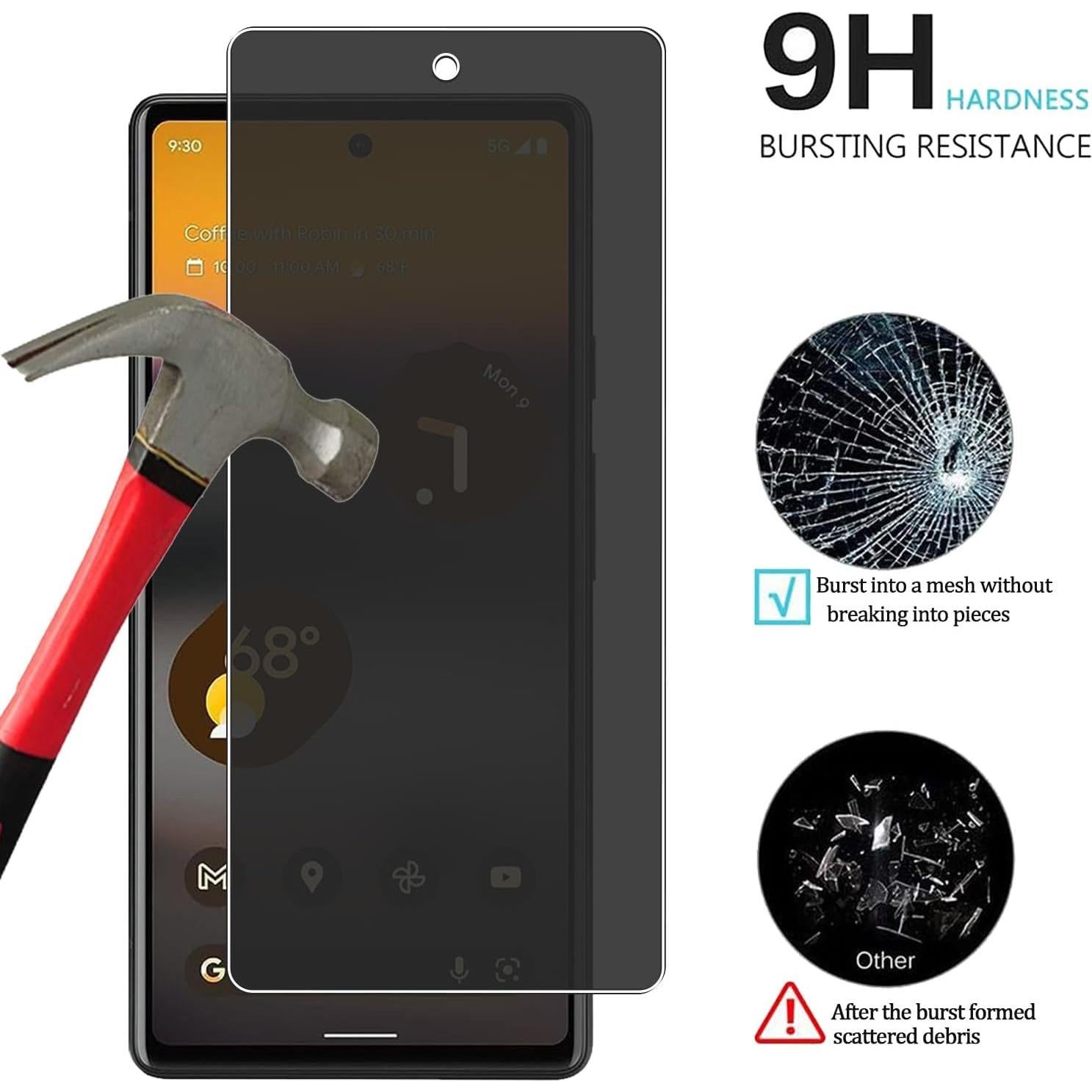 Paquete de 3 Protectores de Pantalla KELOLIN para Google Pixel 6 5G