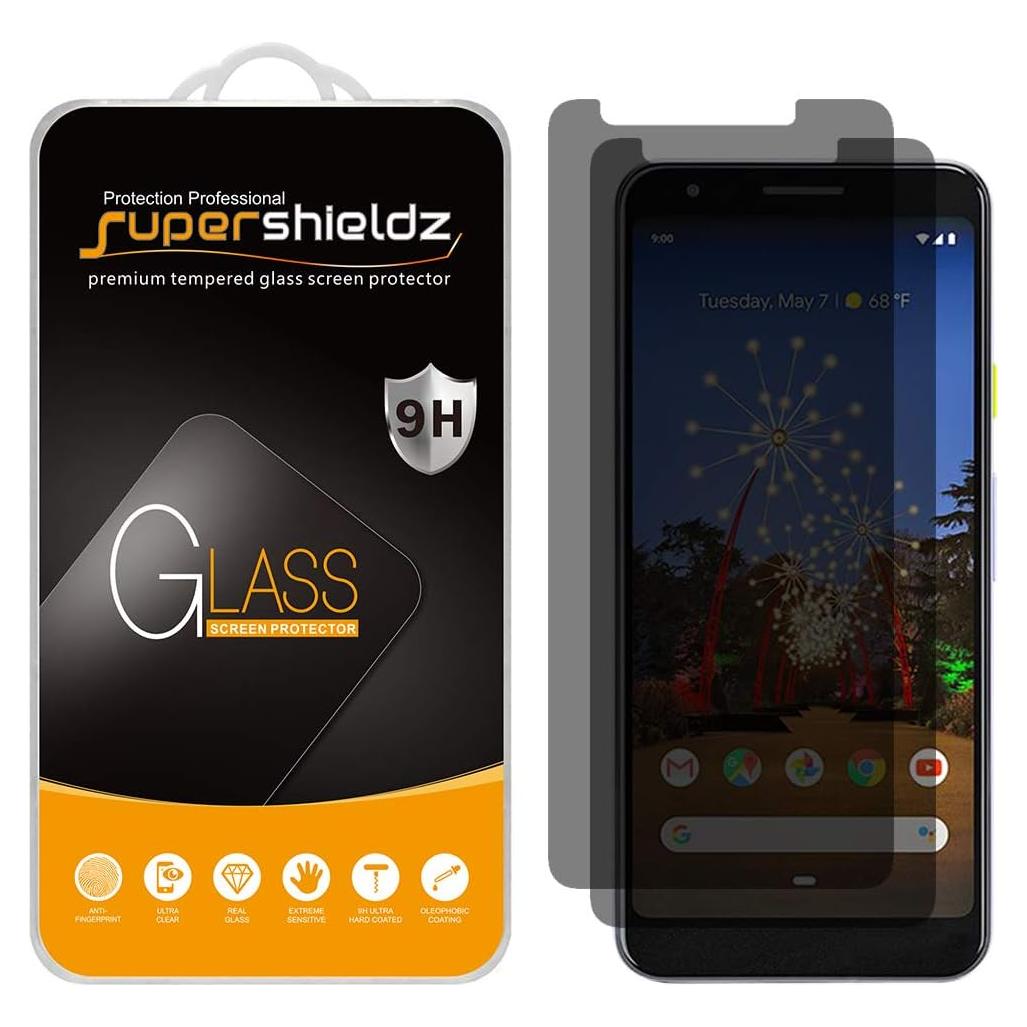 Protector de Pantalla Vidrio Templado Supershieldz para Google Pixel 3a - 2 Pack