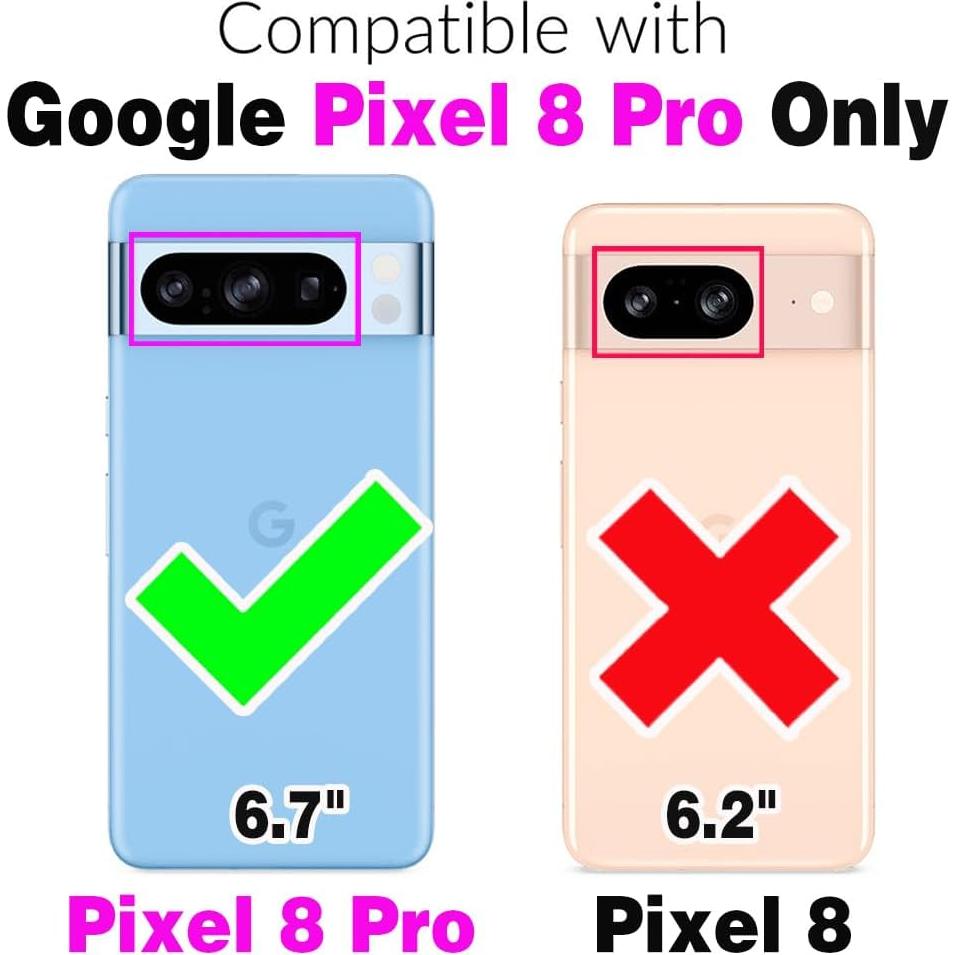 Funda Asuwish Oro Rosa para Google Pixel 8 Pro con Cartera