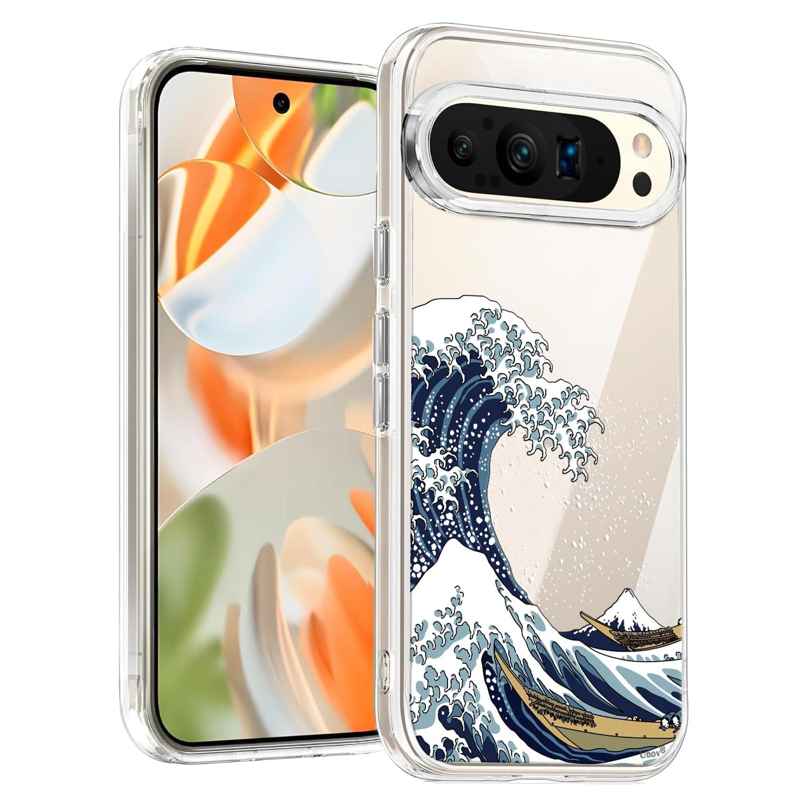 Funda TPU Transparente Unov para Pixel 9 Pro XL - Diseño Relieve