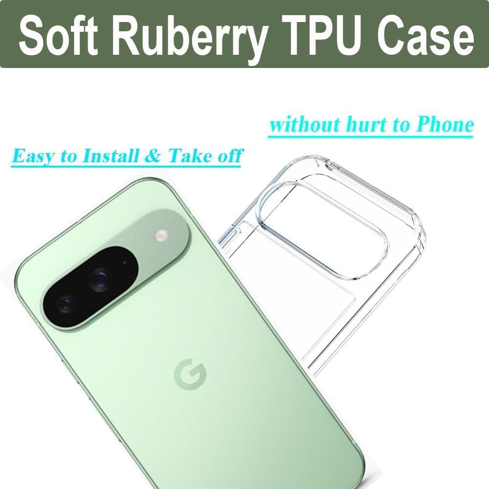 Funda TPU Transparente Unov para Pixel 9 Pro XL - Diseño Relieve