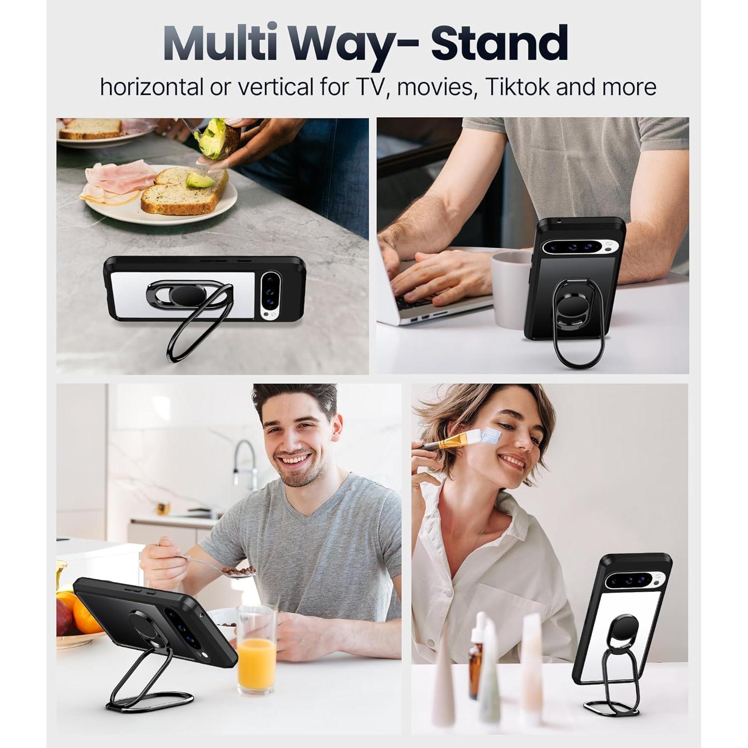 Funda Shield Up para Google Pixel 9 Pro XL - Clara, Soporte Ajustable