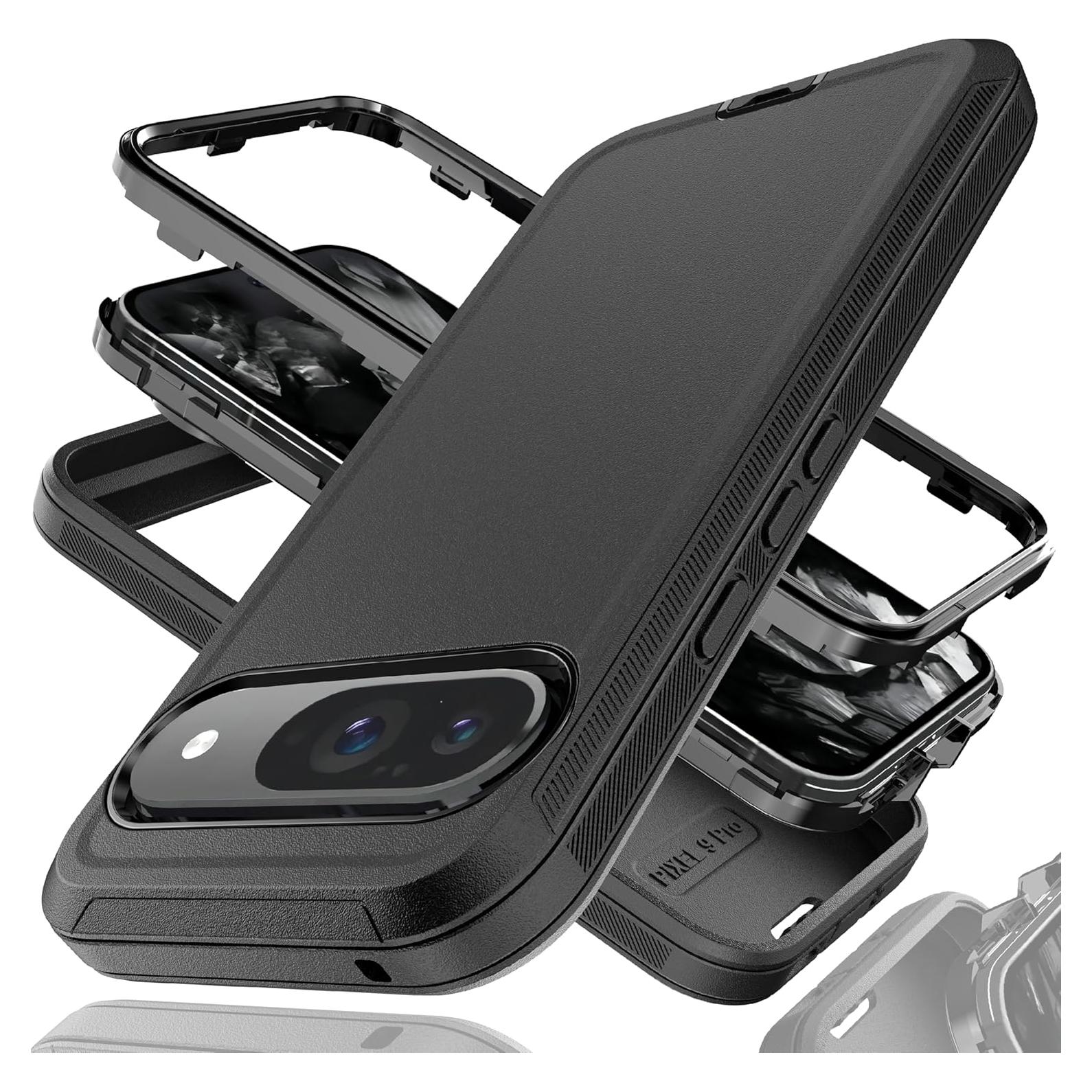 Funda 3 en 1 KaiMai para Google Pixel 9/9 Pro, Protección Alta Dureza