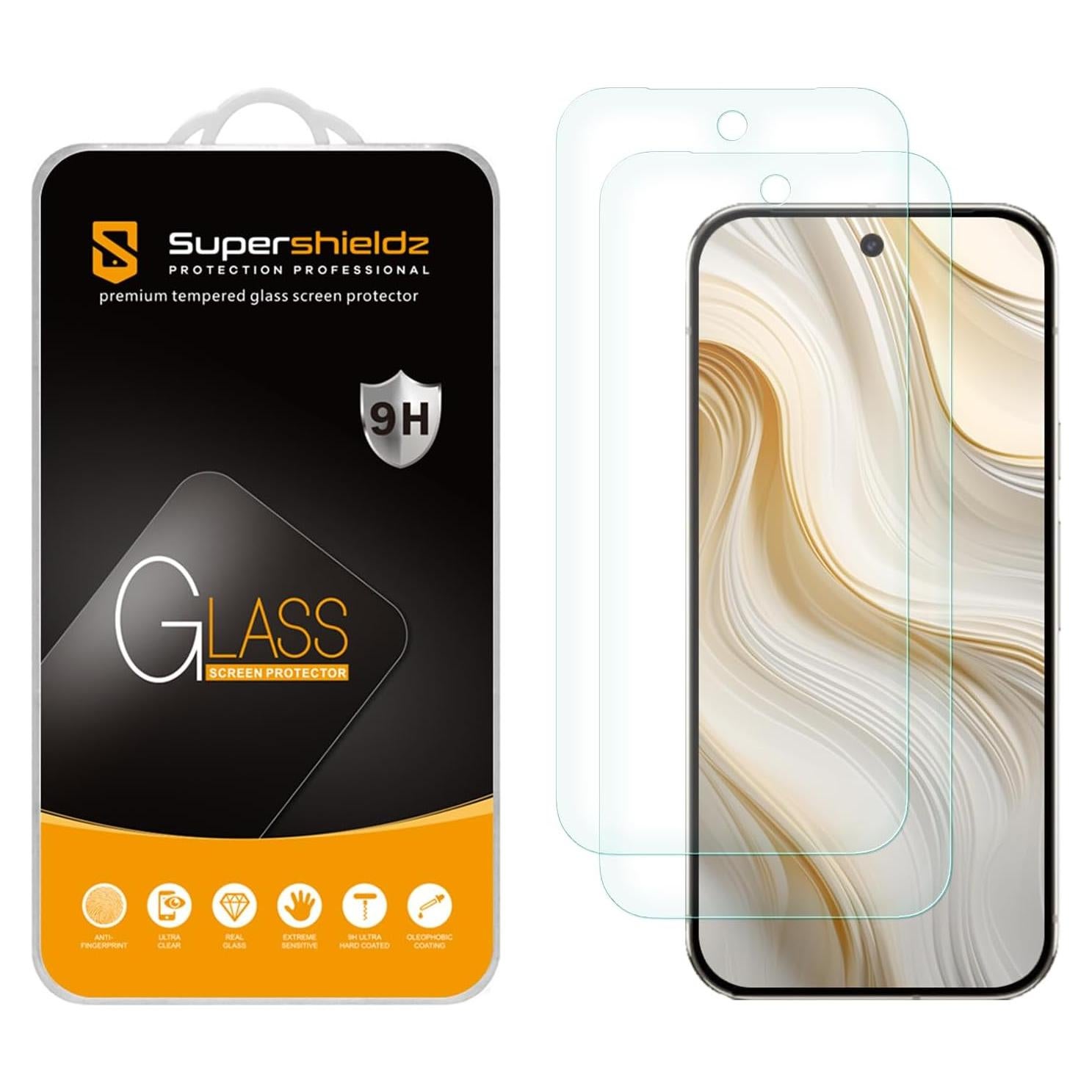 Protector de Pantalla Vidrio Templado Supershieldz para Google Pixel 9a - 2 Unidades