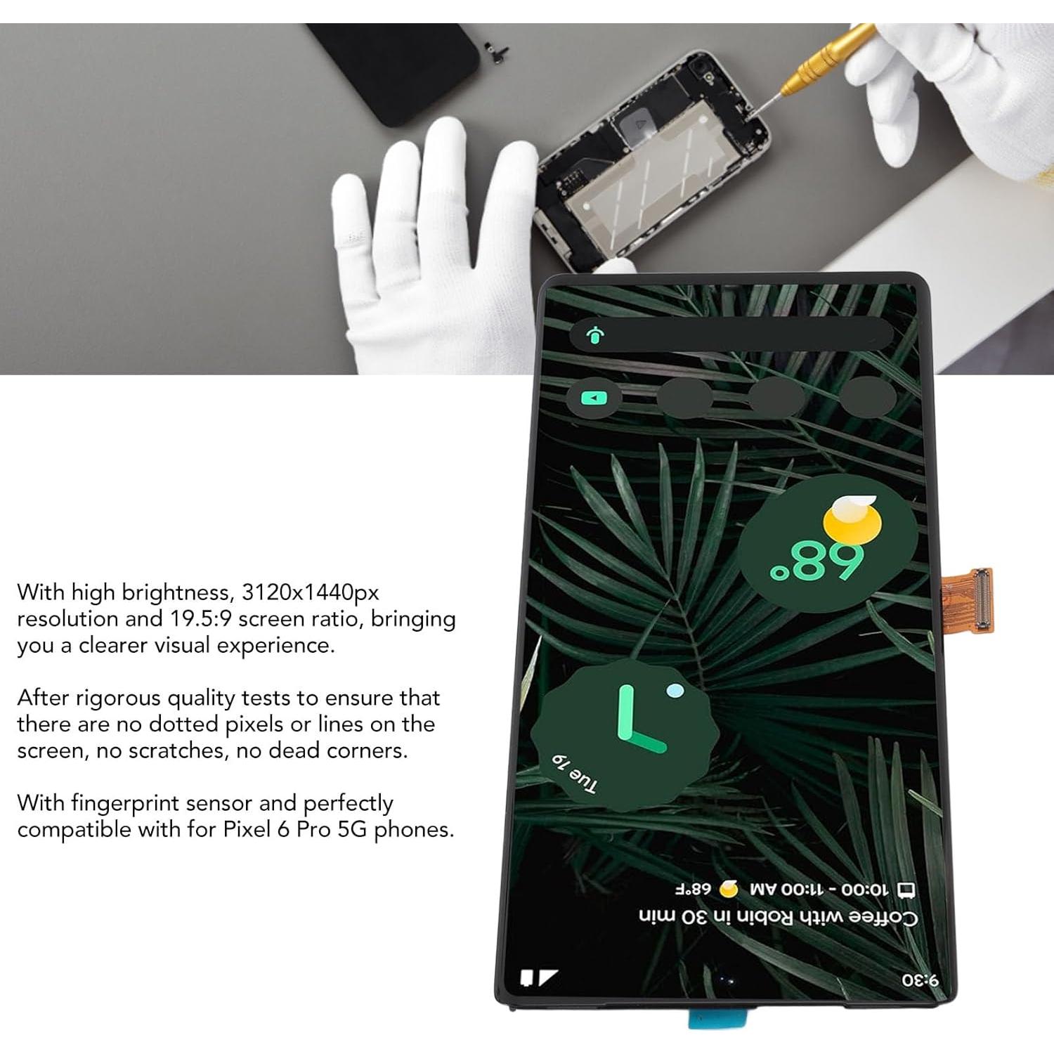 Pantalla de Reemplazo para Pixel 6 Pro 5G Sanpyl 6.7" HD