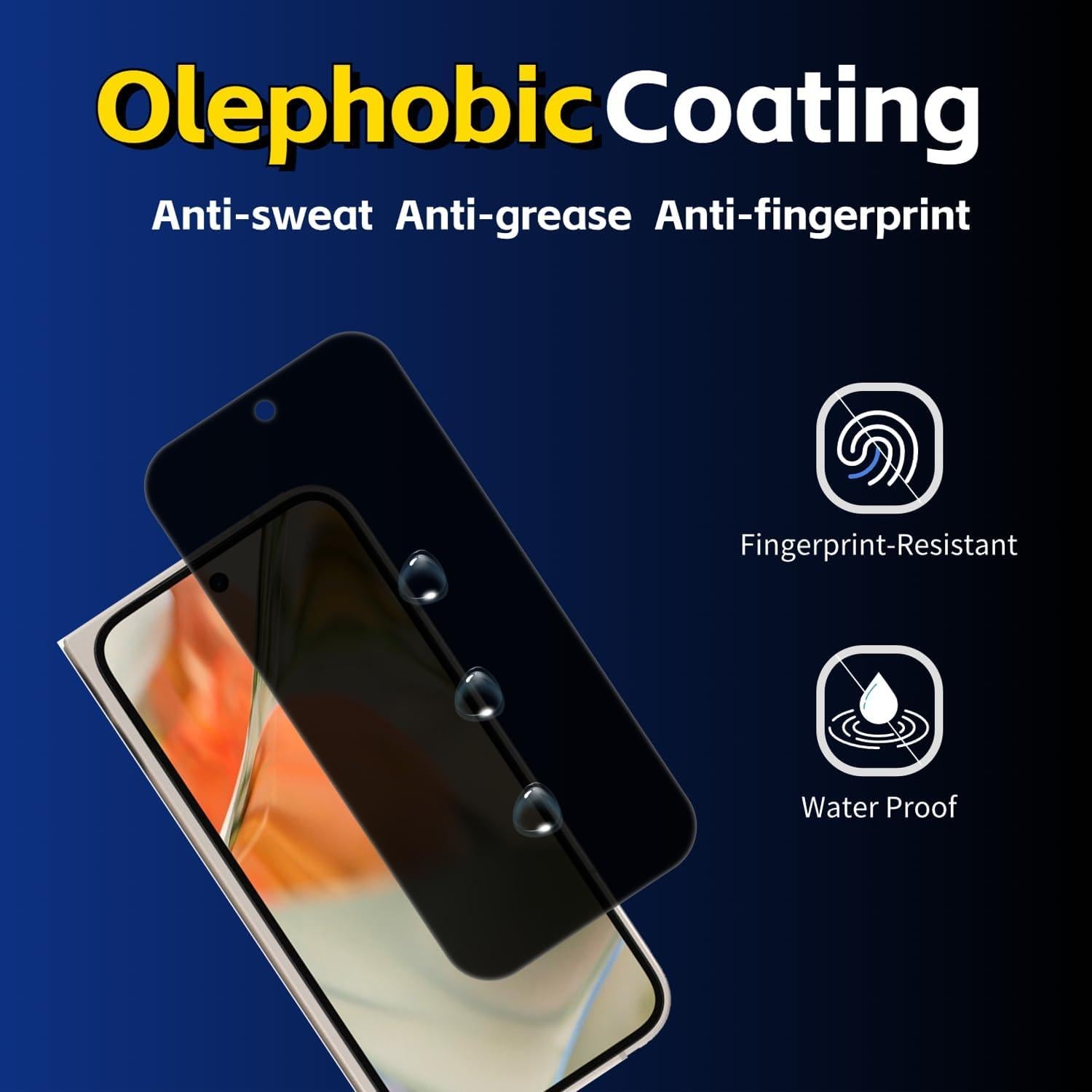 Protector de Pantalla Vidrio Templado Privado MUCDE para Google Pixel 9 Pro Fold - Paquete de 2