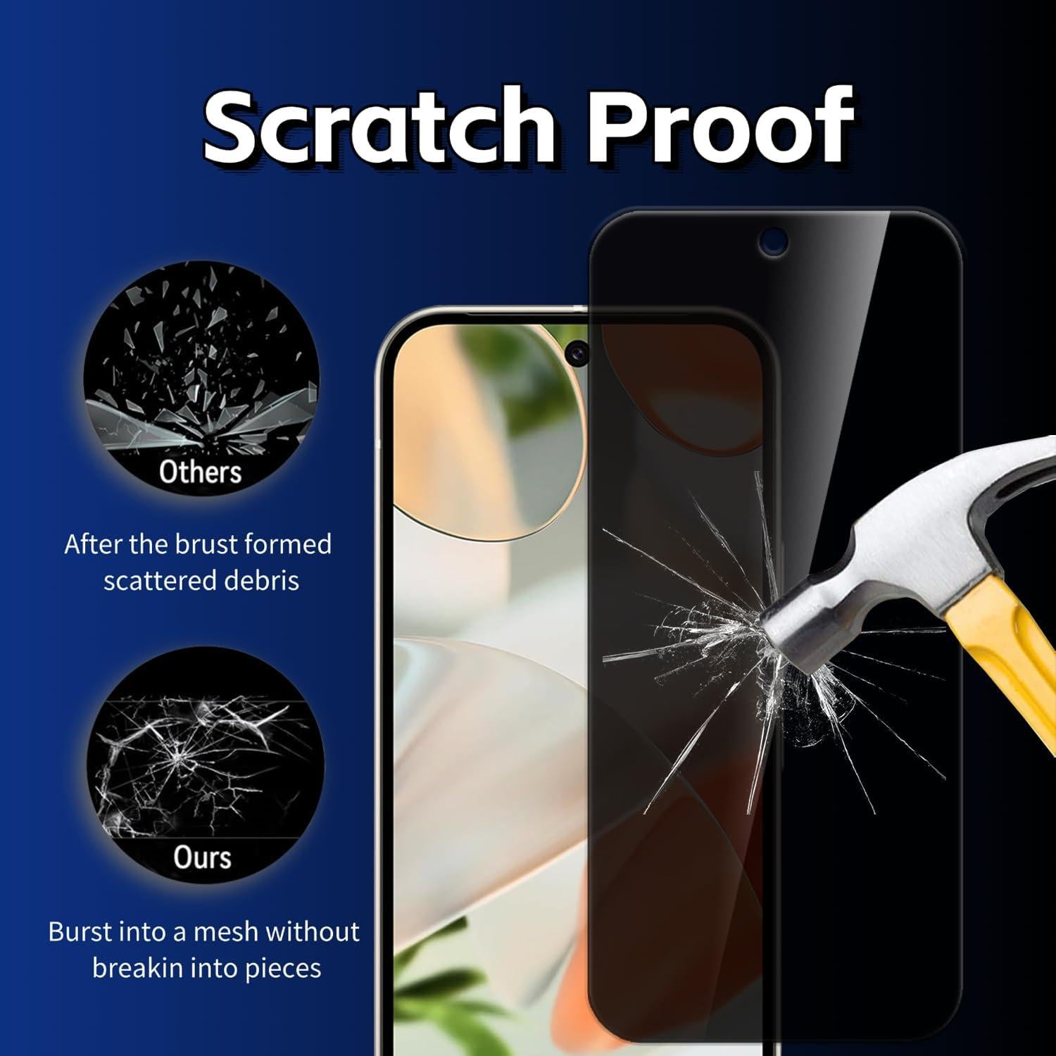 Protector de Pantalla Vidrio Templado Privado MUCDE para Google Pixel 9 Pro Fold - Paquete de 2