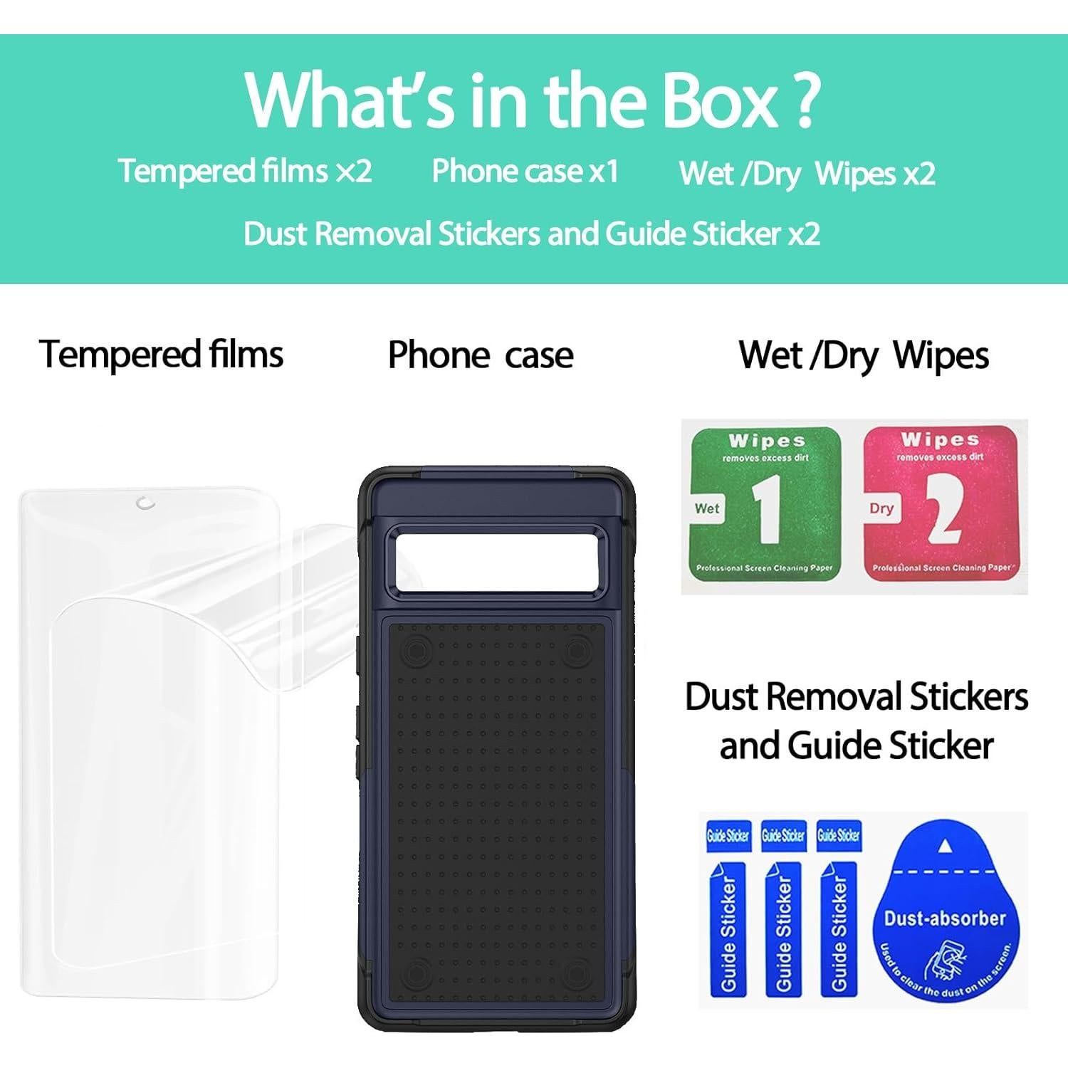 Funda Jeylly para Google Pixel 7 Pro + 2 Protectores Pantalla