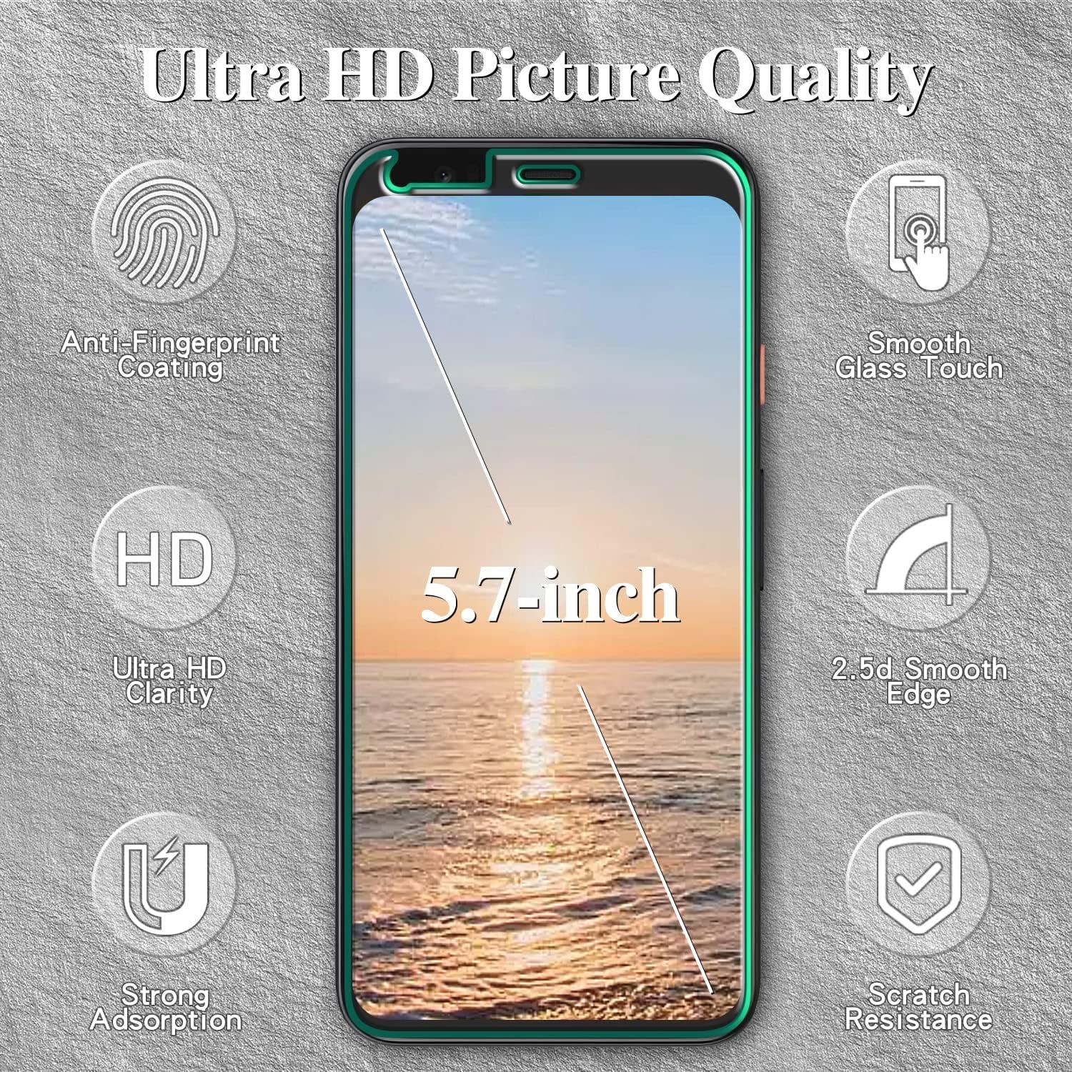 Protector de Pantalla Kesuwe para Google Pixel 4 Vidrio Templado 3-Pack