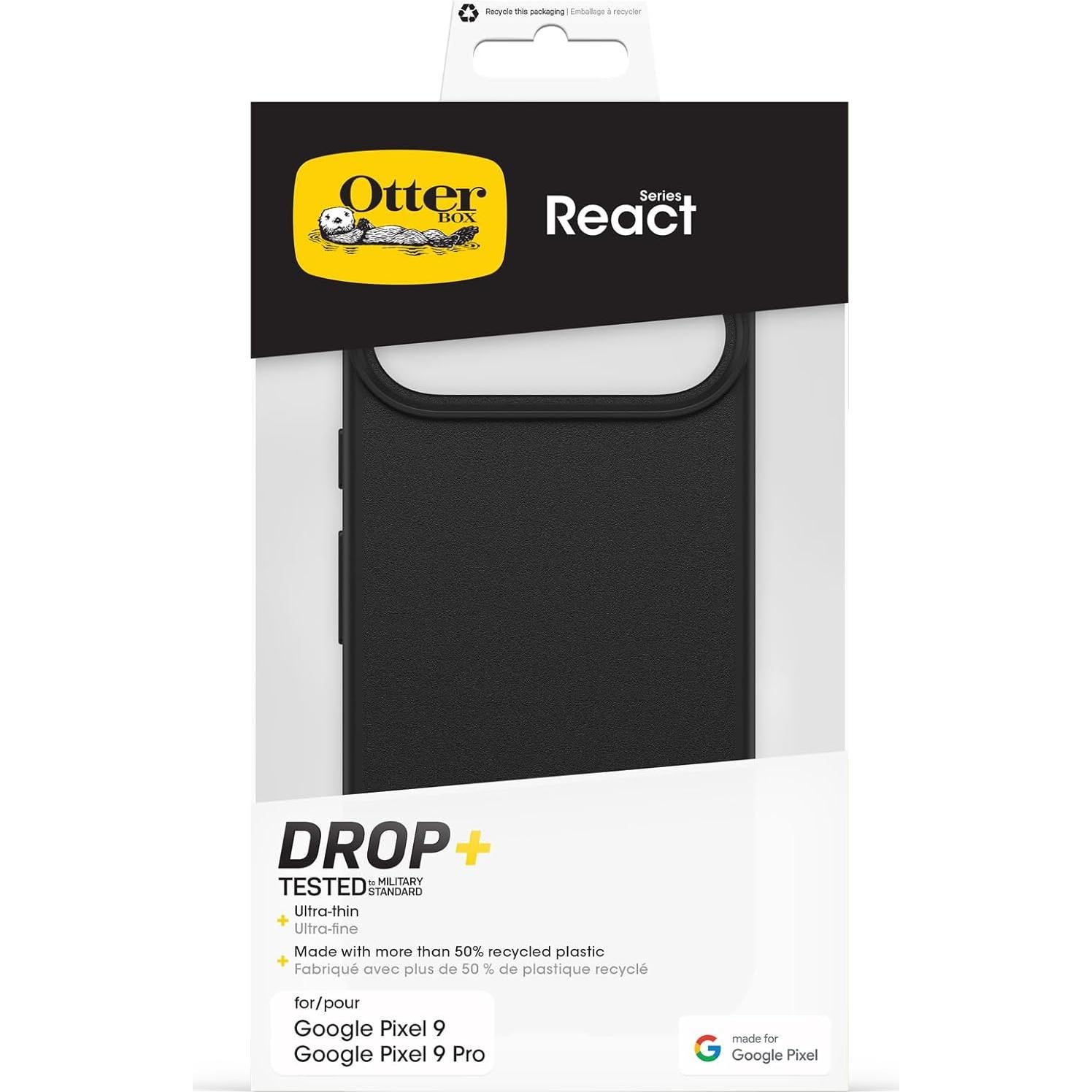 Funda OtterBox para Google Pixel 9 y 9 Pro - Negro, Ultra Delgado