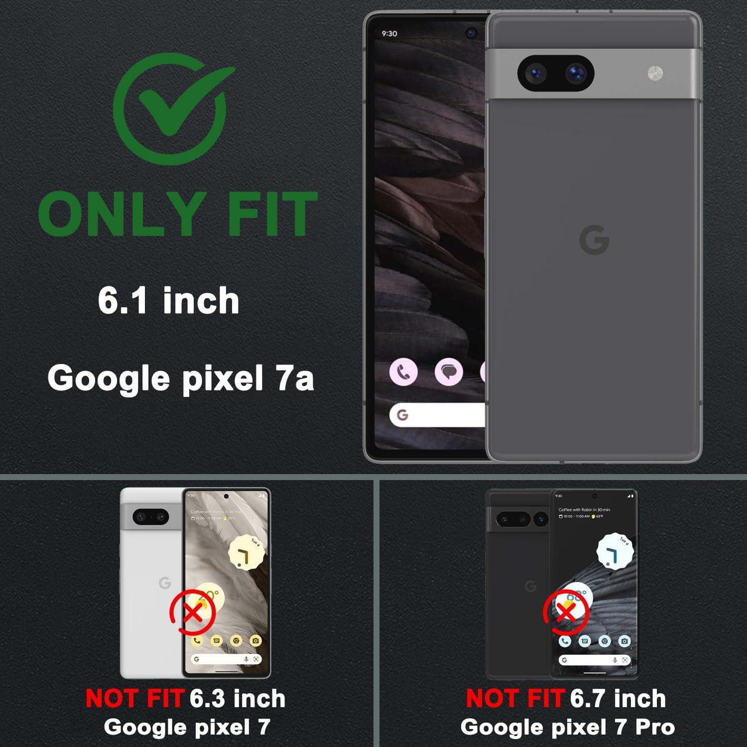 Funda TPU Google Pixel 7A con Purpurina y 2 Protectores