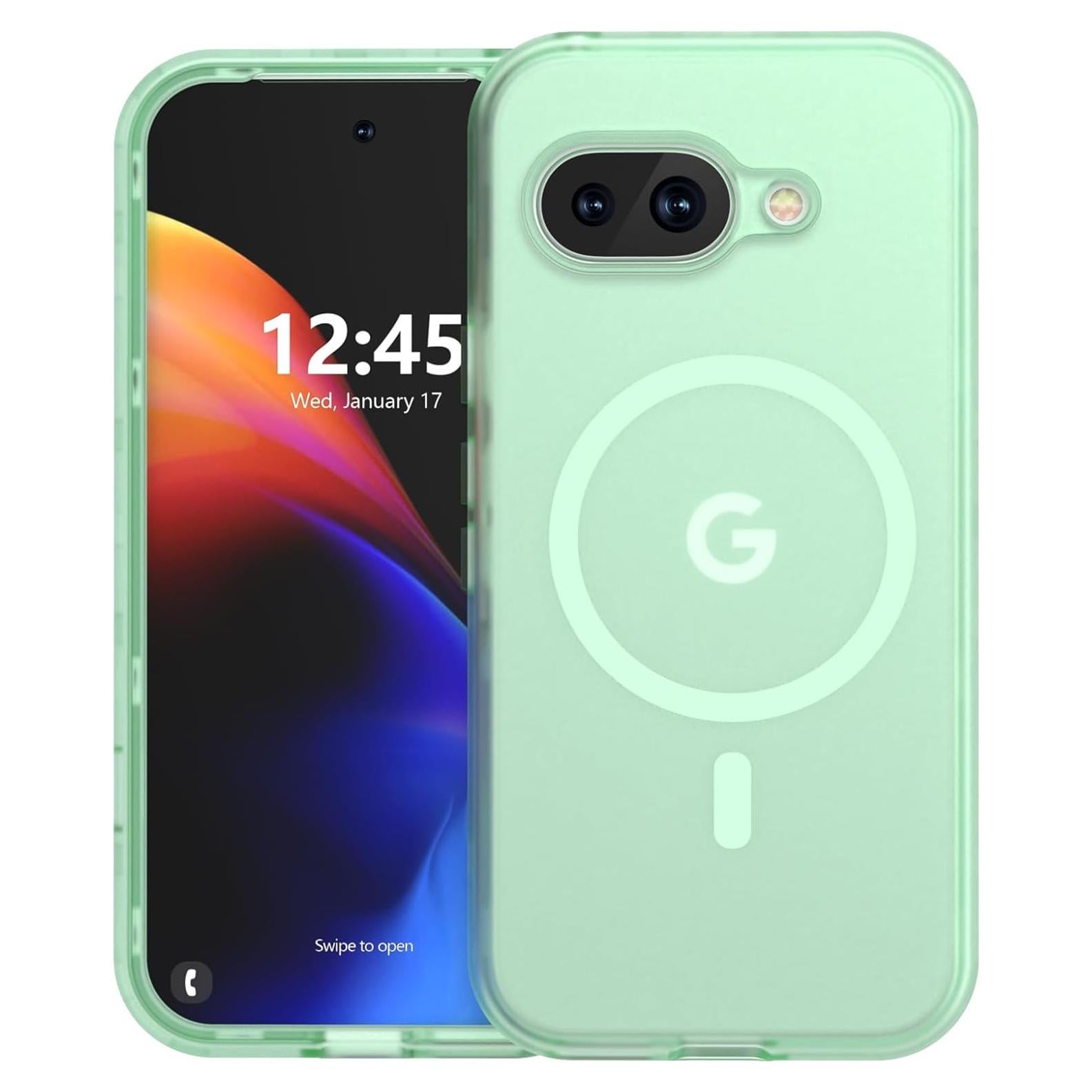 Funda ANNSD para Google Pixel 9A 6.3" Verde Mate 3 Capas