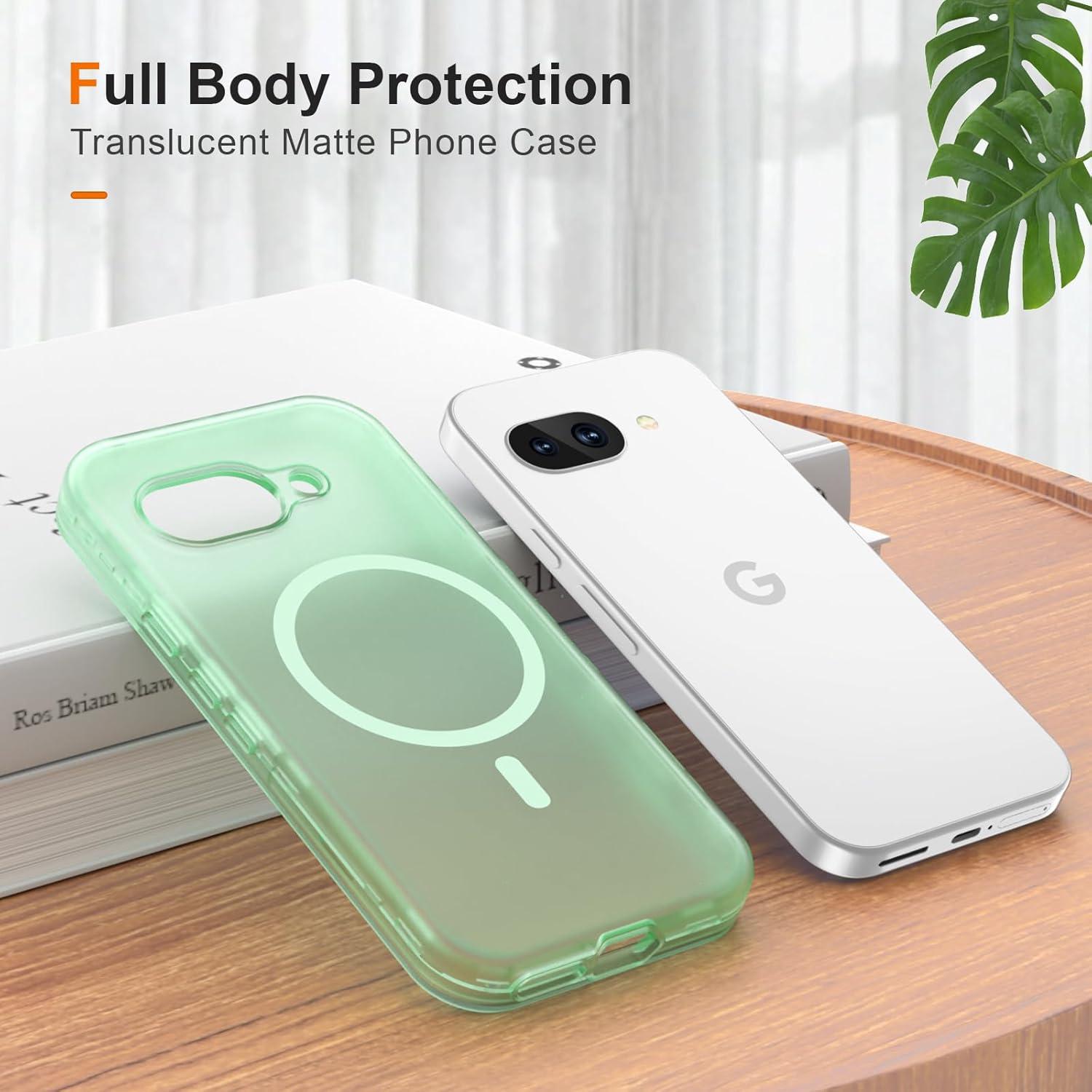 Funda ANNSD para Google Pixel 9A 6.3" Verde Mate 3 Capas