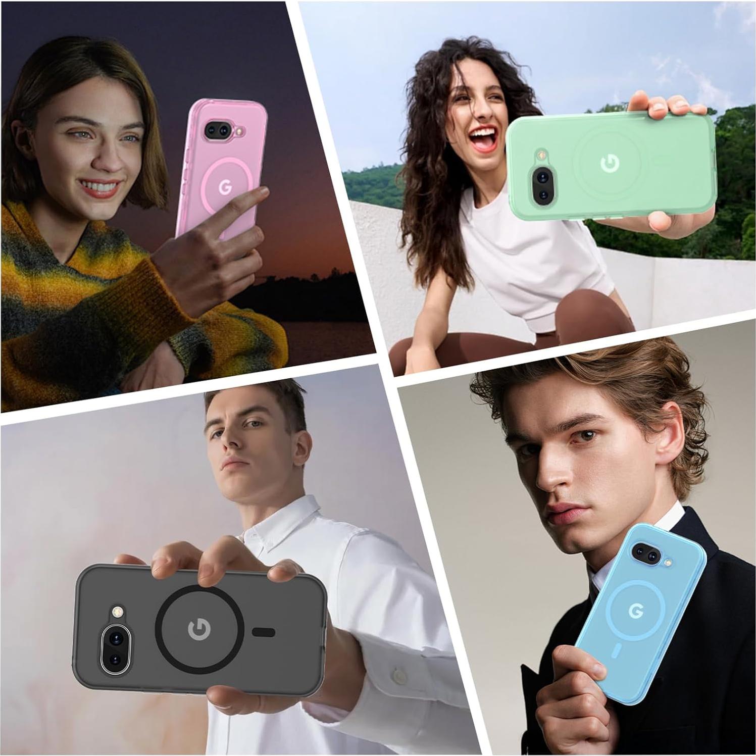 Funda ANNSD para Google Pixel 9A 6.3" Verde Mate 3 Capas