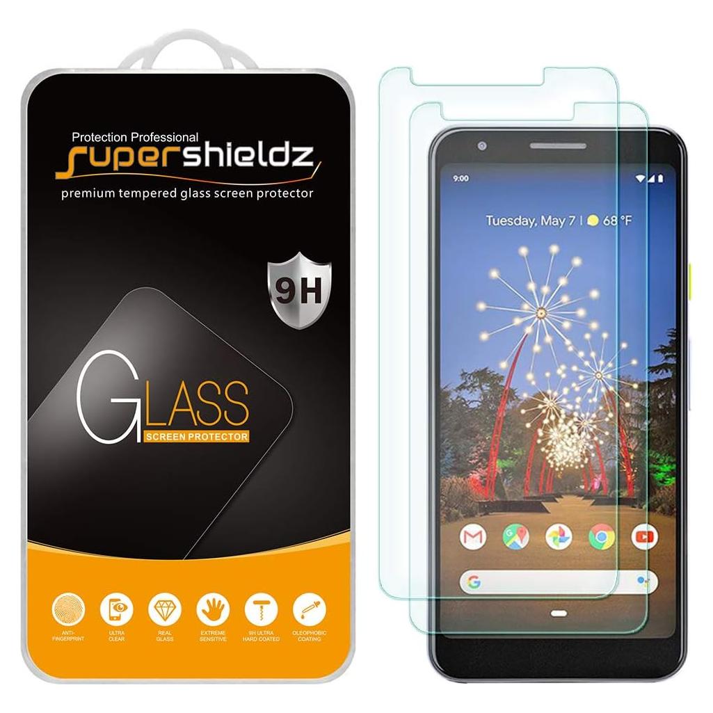 Protector de Pantalla Vidrio Templado Supershieldz para Google Pixel 3a XL - 2 Unidades