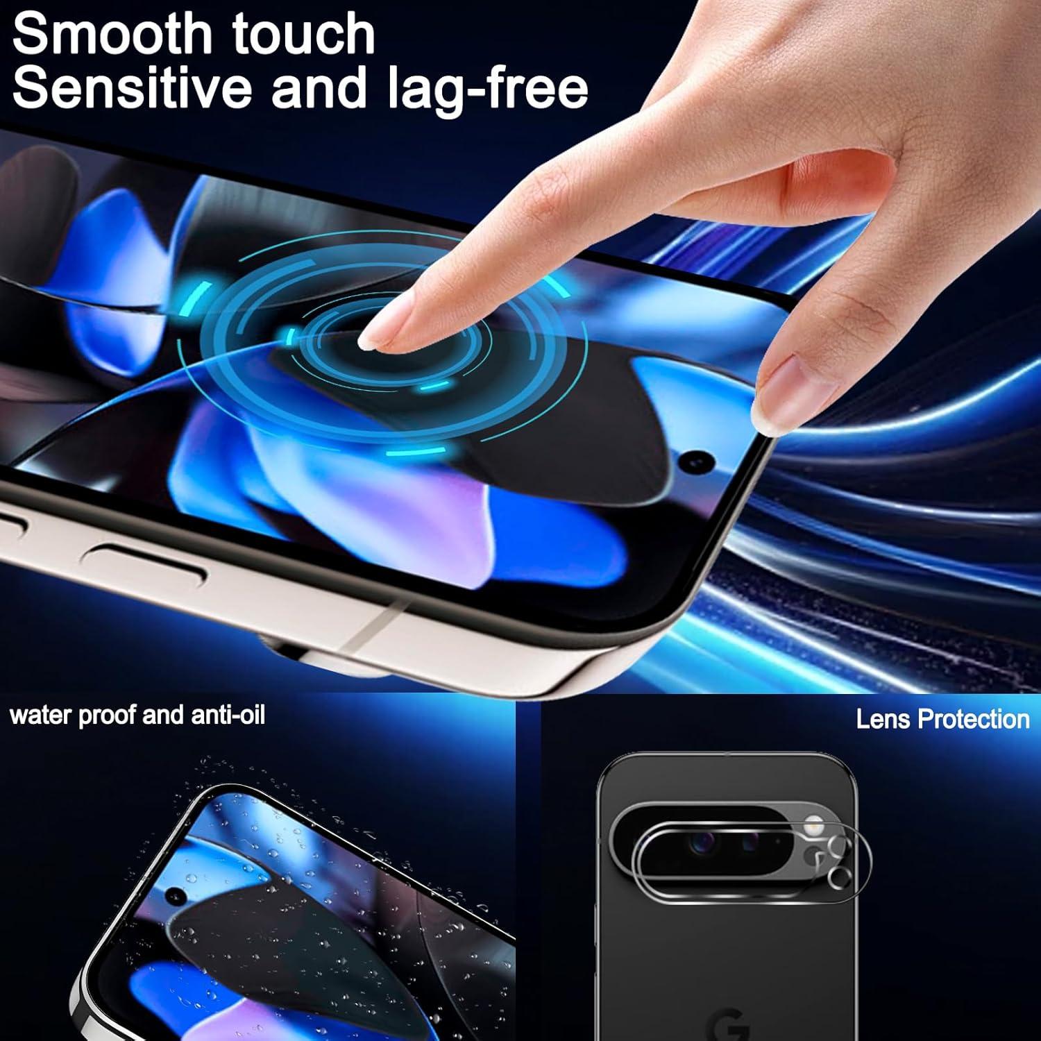 Protector de Pantalla Vidrio Templado PYTWOPY para Google Pixel 9 Pro XL 6.8"