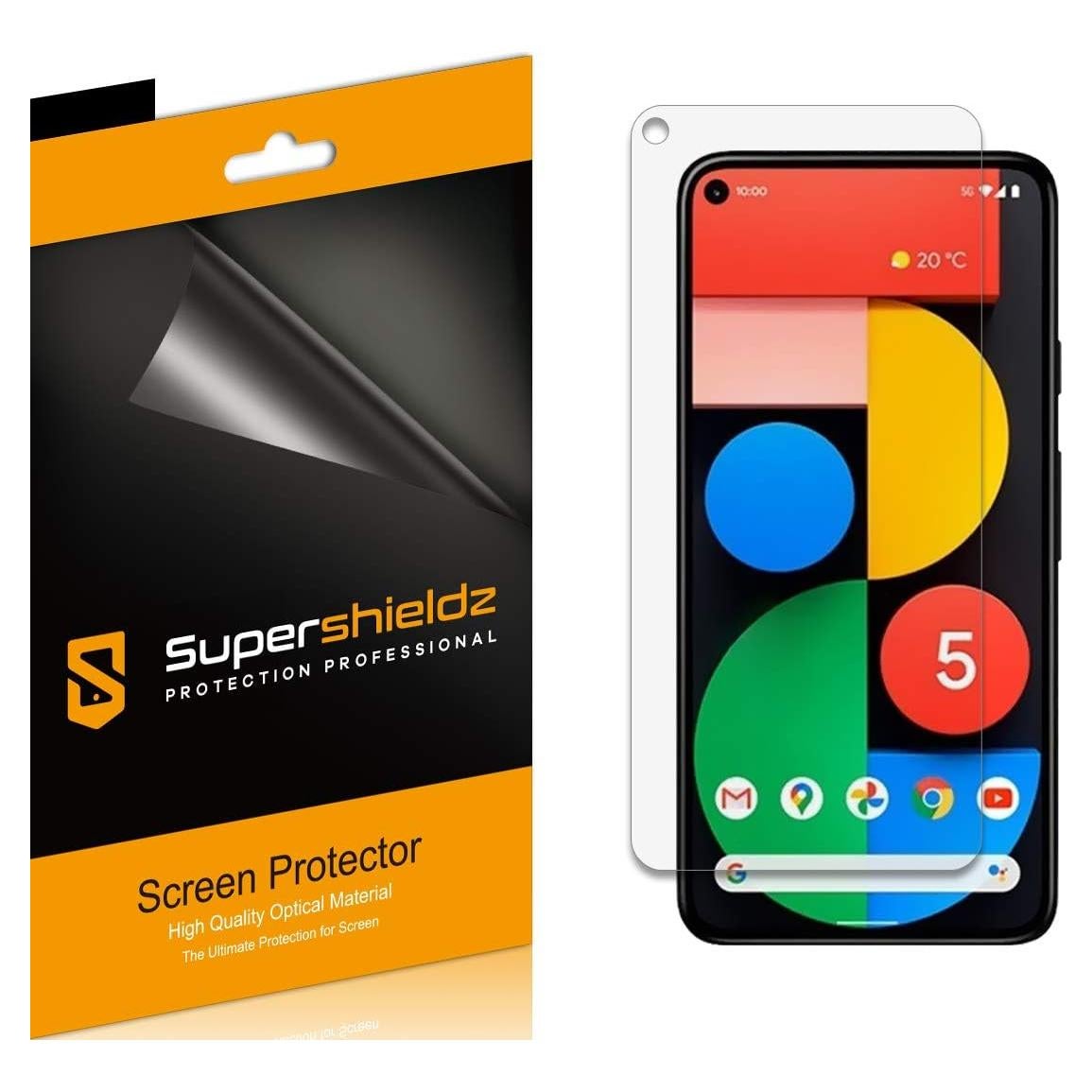 Protector de Pantalla Antirreflejo Supershieldz para Google Pixel 5 - 6 Unidades