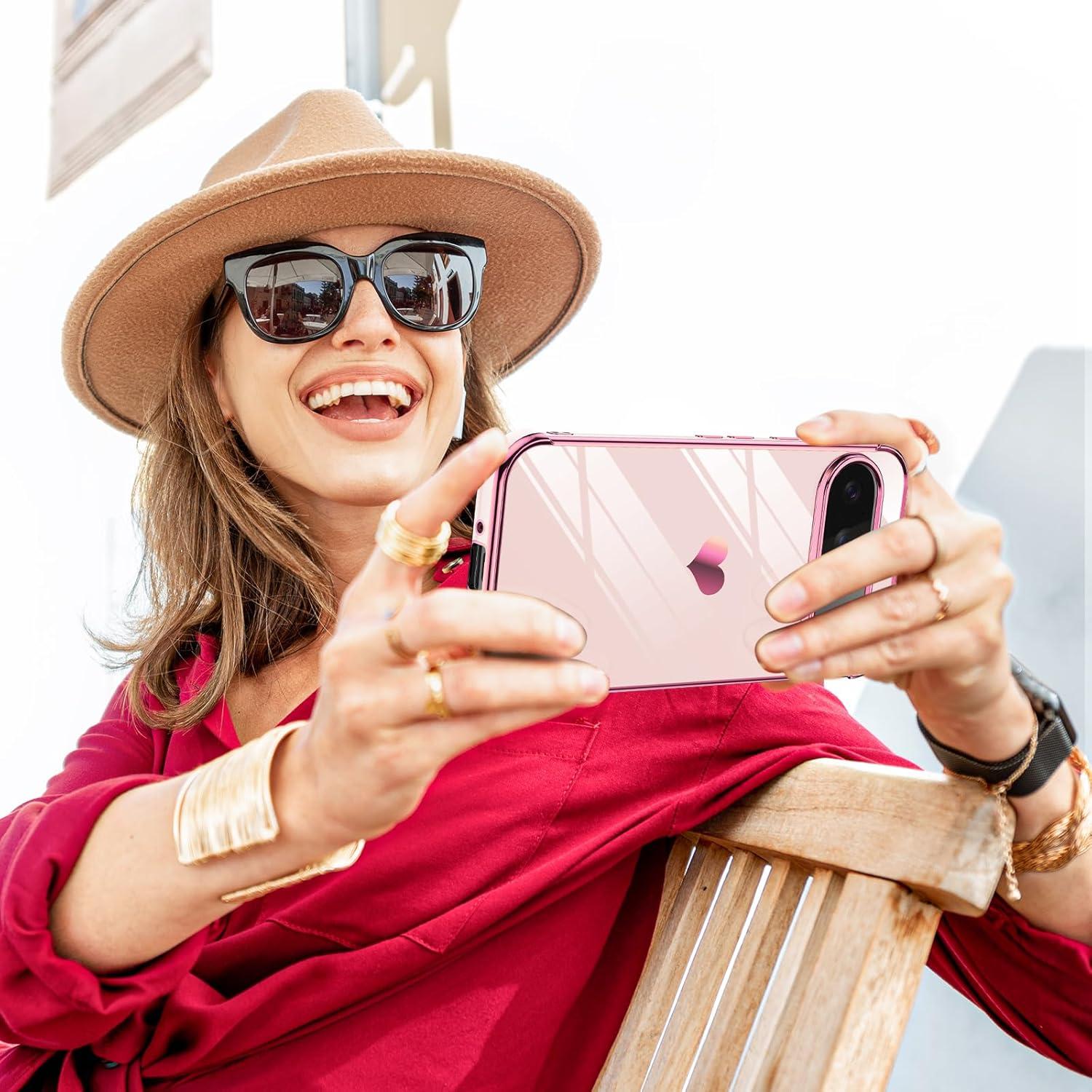 Funda TPU Rosa LeYi para Google Pixel 9/9 Pro + 2 Protectores