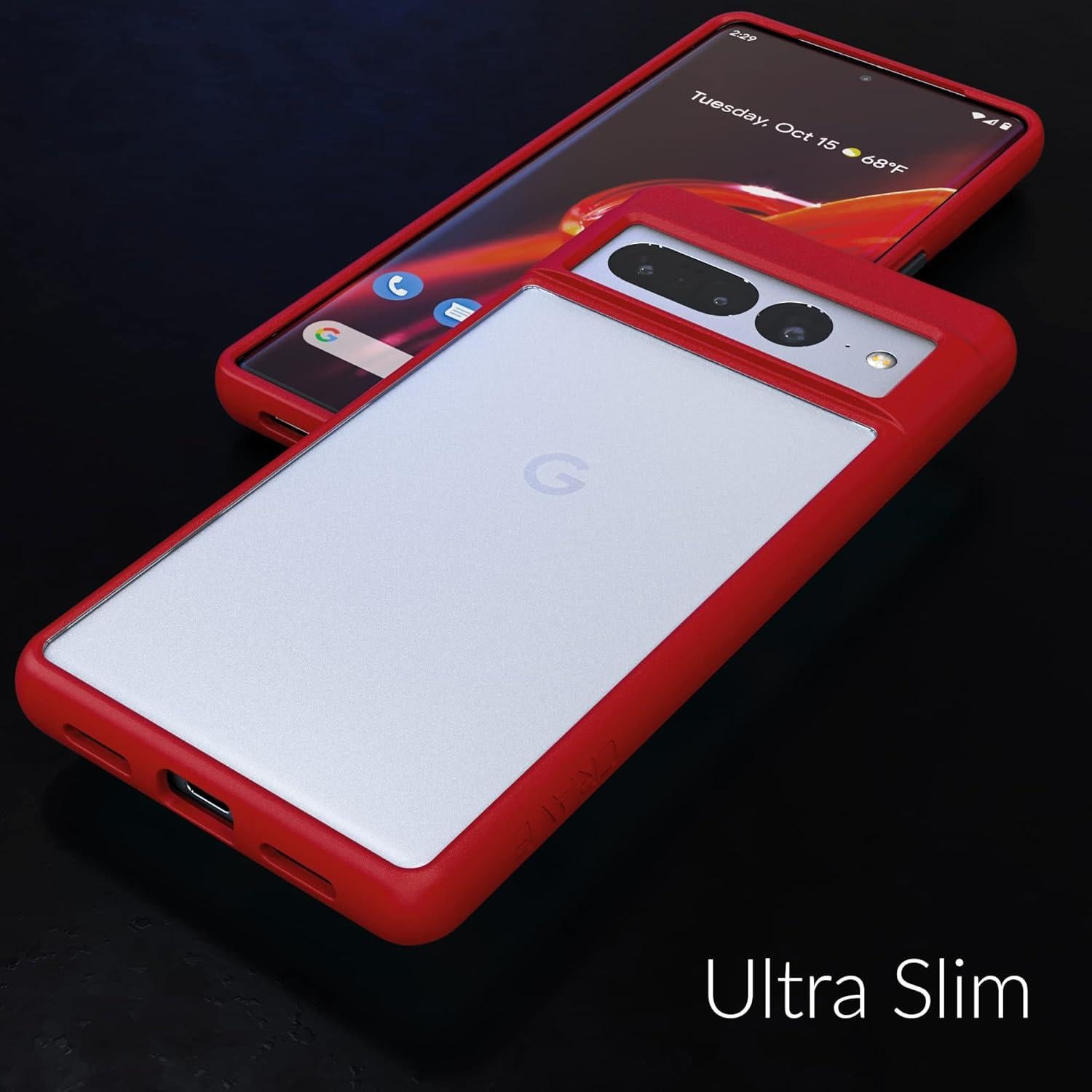 Funda Crave Slim Guard Rojo para Google Pixel 7 Pro - Bumper