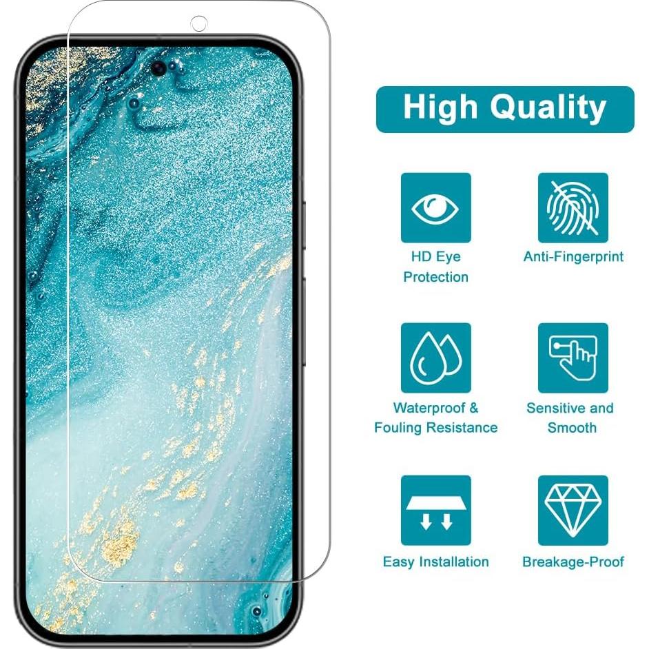 Protector de Pantalla J&D para Google Pixel 9 - 3 Pack HD