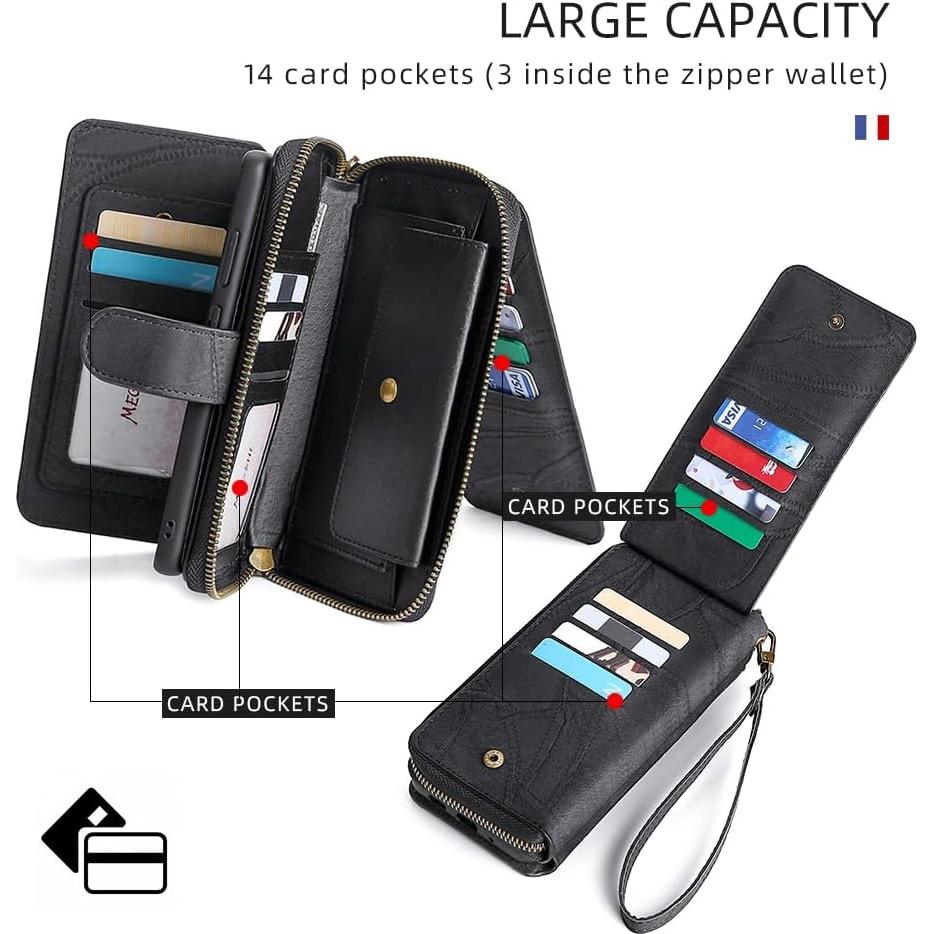 Funda Cartera Asuwish para Google Pixel 6A 2022 con Espejo