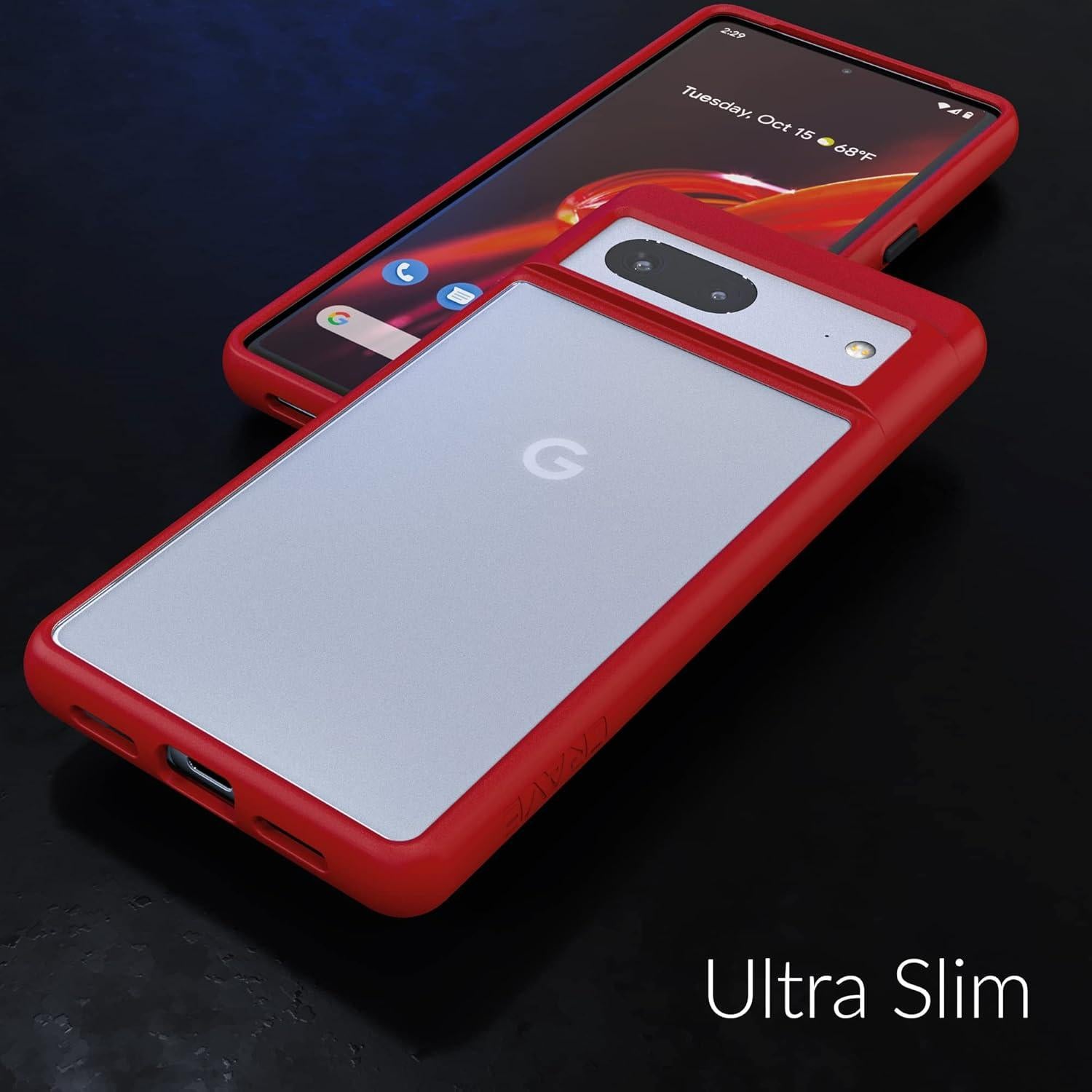 Funda Crave Slim Guard para Google Pixel 7 - Rojo, Bumper