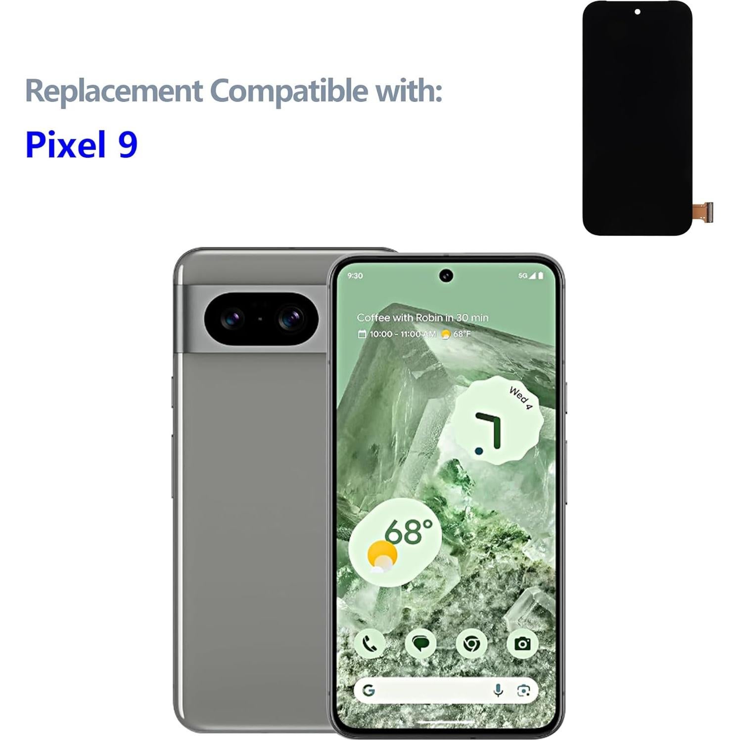 Reemplazo Pantalla LCD OLED Google Pixel 9 Negro 16 cm