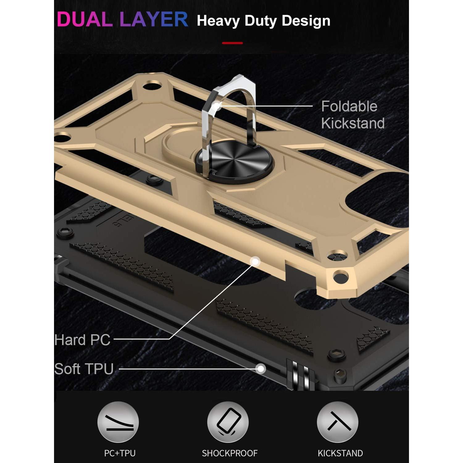 Funda Protectora LUMARKE para Google Pixel 4 Amarilla con Soporte