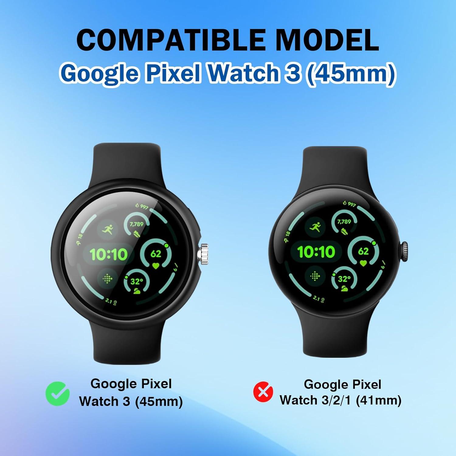 Funda Protectora EasEasy para Google Pixel Watch 3 45mm - Negro