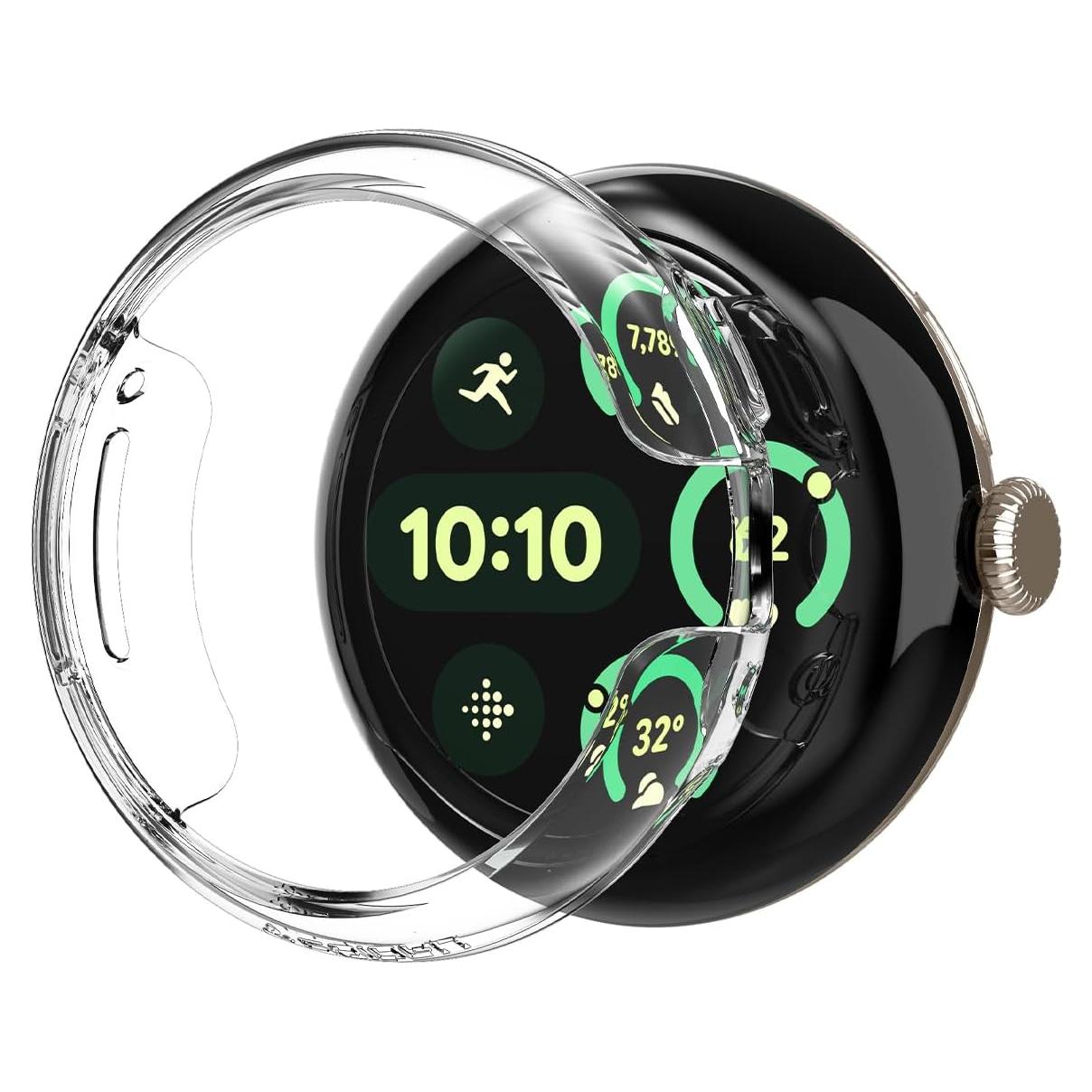 Funda delgada Spigen para Google Pixel Watch 3/2/1 41mm - Transparente
