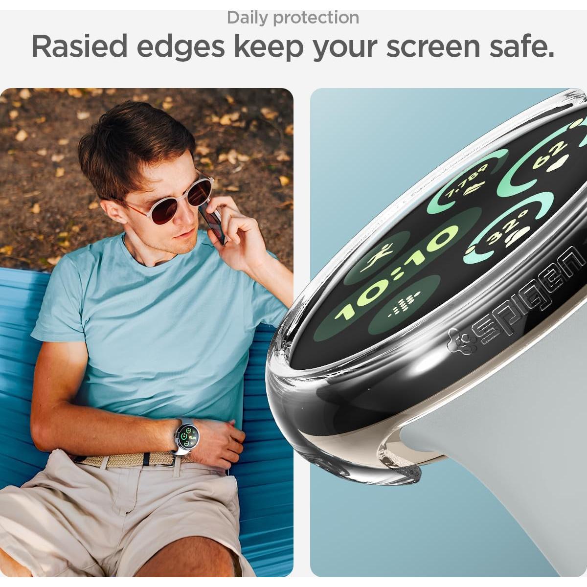 Funda delgada Spigen para Google Pixel Watch 3/2/1 41mm - Transparente