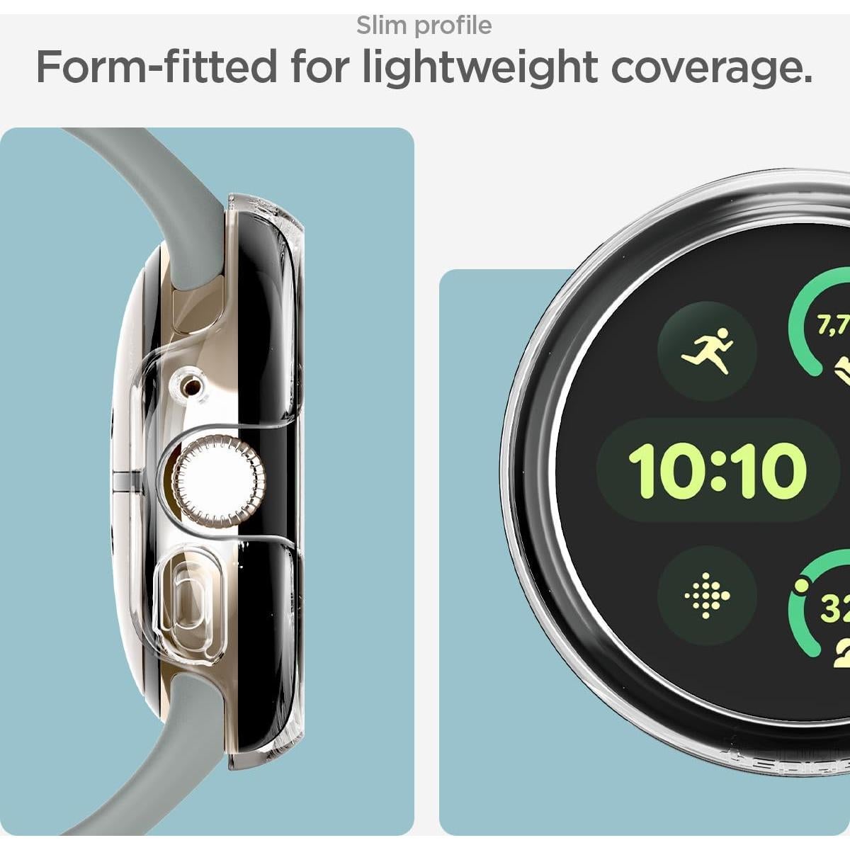 Funda delgada Spigen para Google Pixel Watch 3/2/1 41mm - Transparente