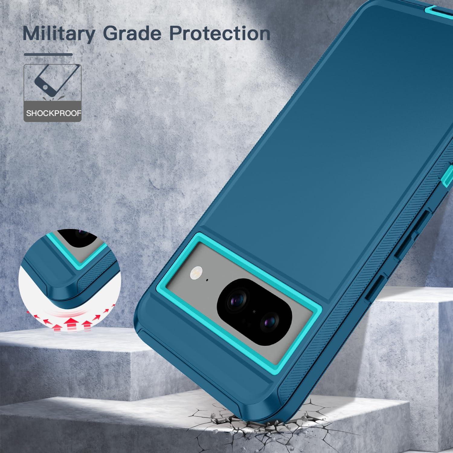 Funda Hucasok para Google Pixel 8 6.2" a Prueba de Golpes Turquesa