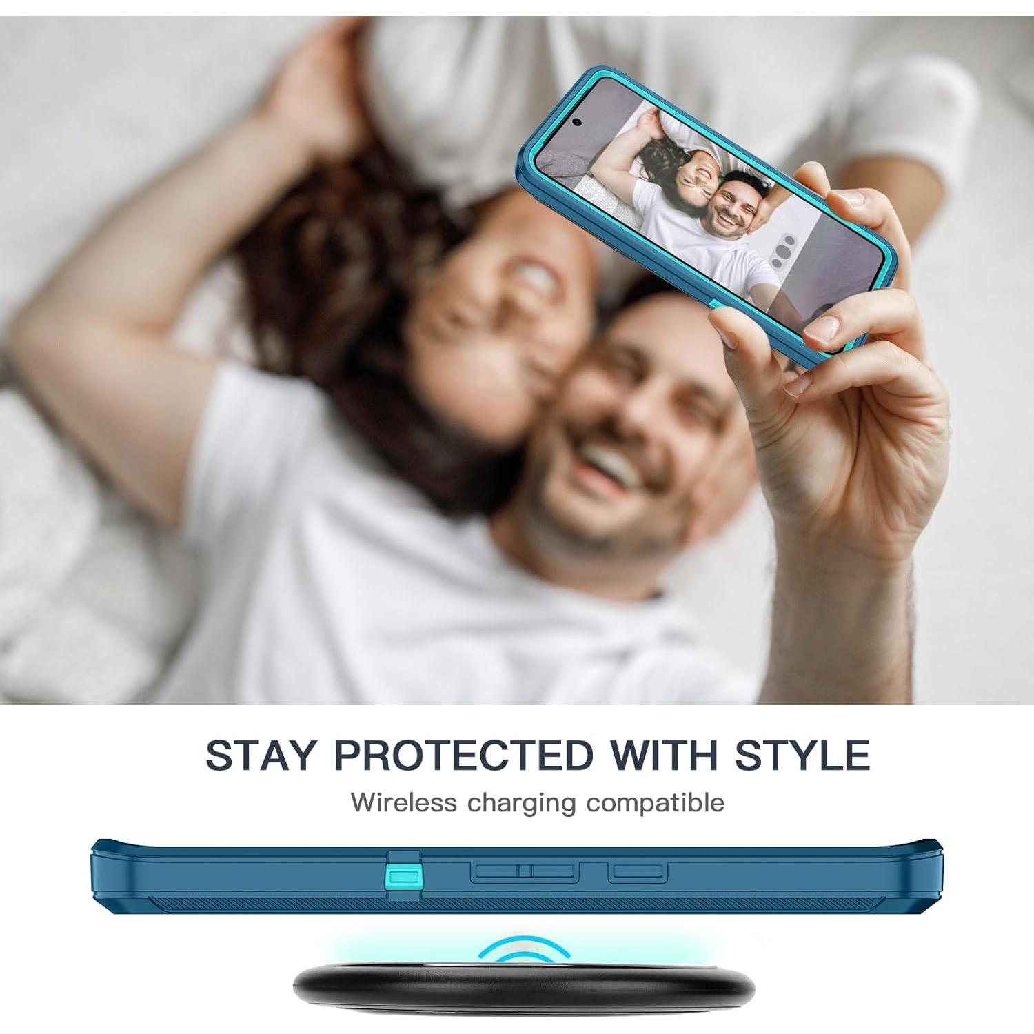 Funda Hucasok para Google Pixel 8 6.2" a Prueba de Golpes Turquesa