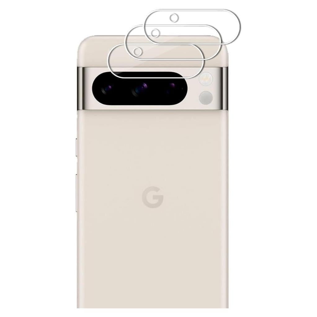 Paquete de 3 Cristales Templados UZWZW para Lente Google Pixel 8 Pro
