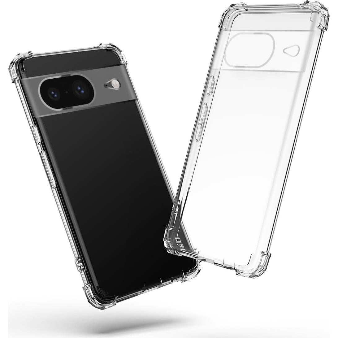 Funda Transparente J&D para Google Pixel 8 con 2 Protectores