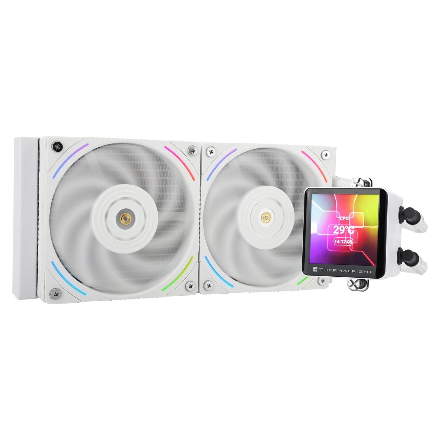 Enfriador de Agua para CPU Thermalright Frozen Vision 240 Blanco - Pantalla LCD 2.88"