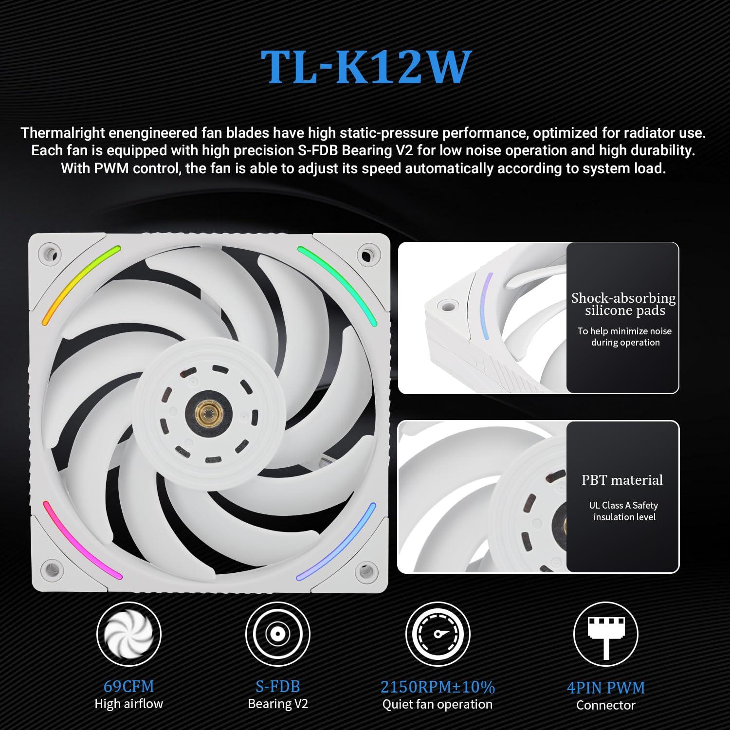 Enfriador de Agua para CPU Thermalright Frozen Vision 240 Blanco - Pantalla LCD 2.88"