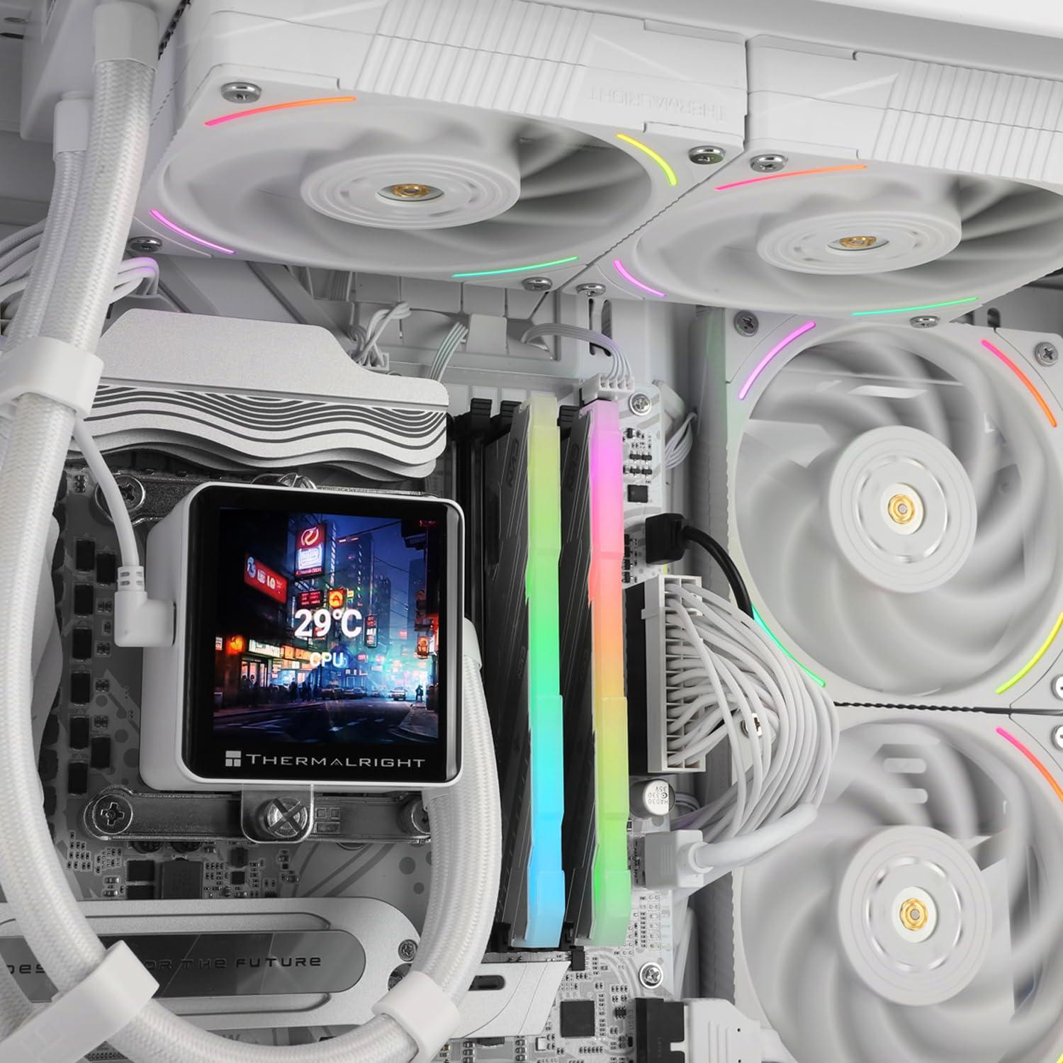 Enfriador de Agua para CPU Thermalright Frozen Vision 240 Blanco - Pantalla LCD 2.88"