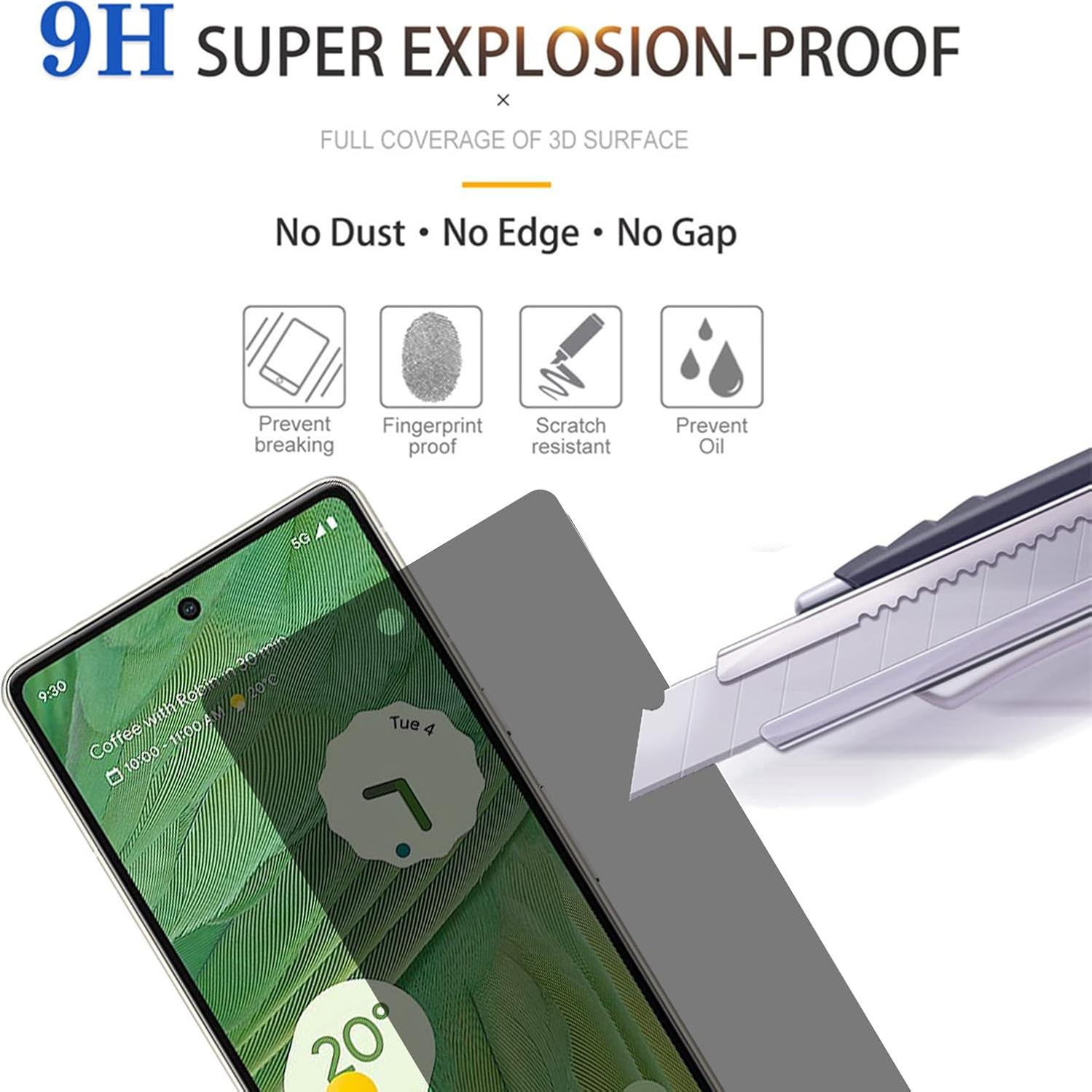 Paquete de 3 Protectores de Pantalla Privados Lokyoo para Google Pixel 7