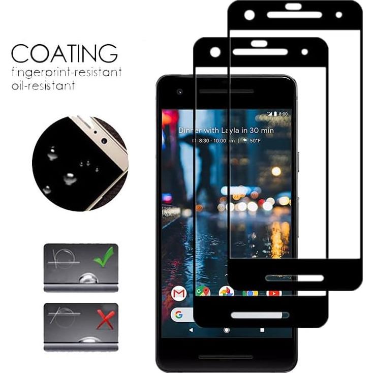 Funda de vidrio templado VIESUP para Google Pixel 2 - 2 Pack