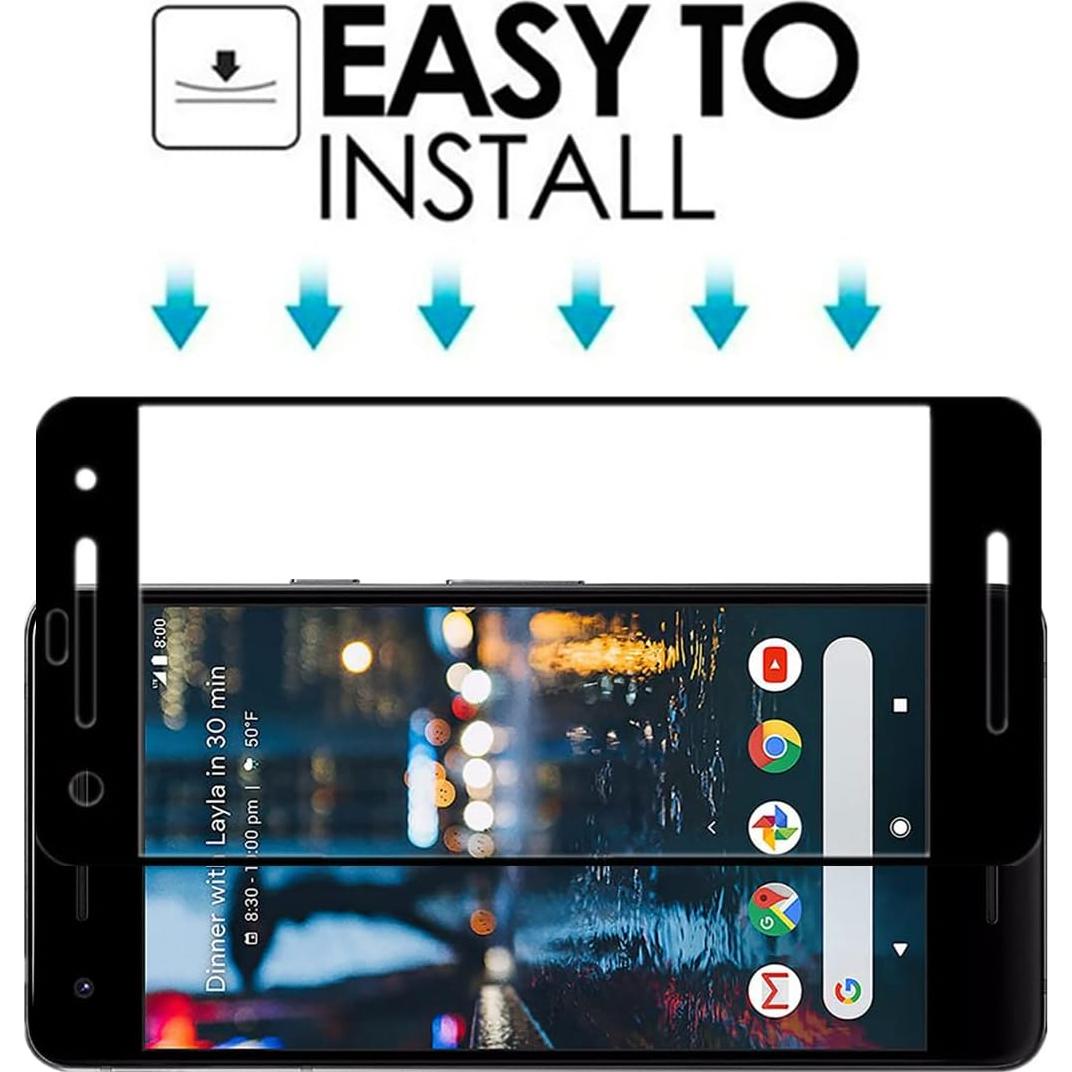 Funda de vidrio templado VIESUP para Google Pixel 2 - 2 Pack