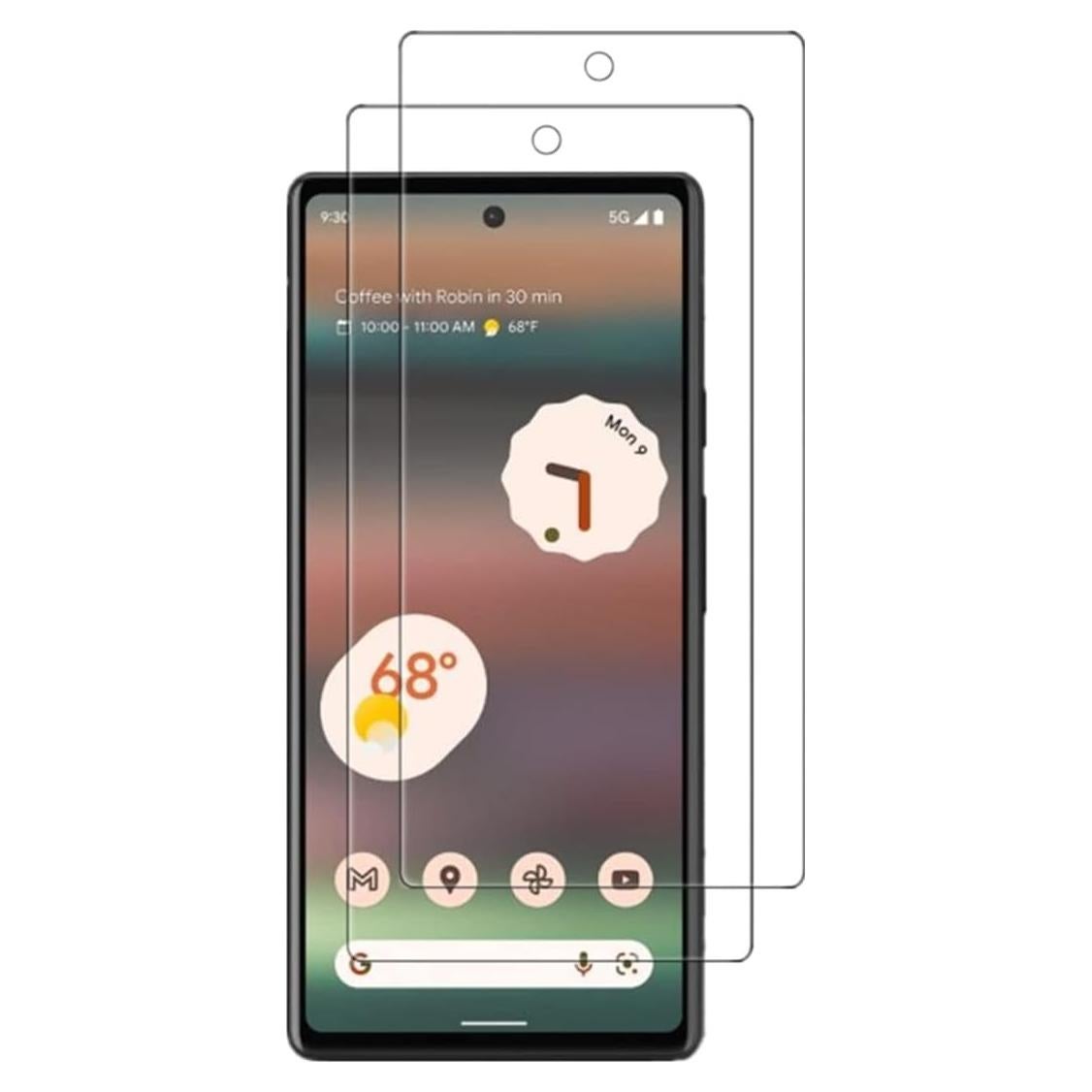 Protector de Pantalla VIESUP para Google Pixel 6a - 2 Pack Vidrio Templado 9H