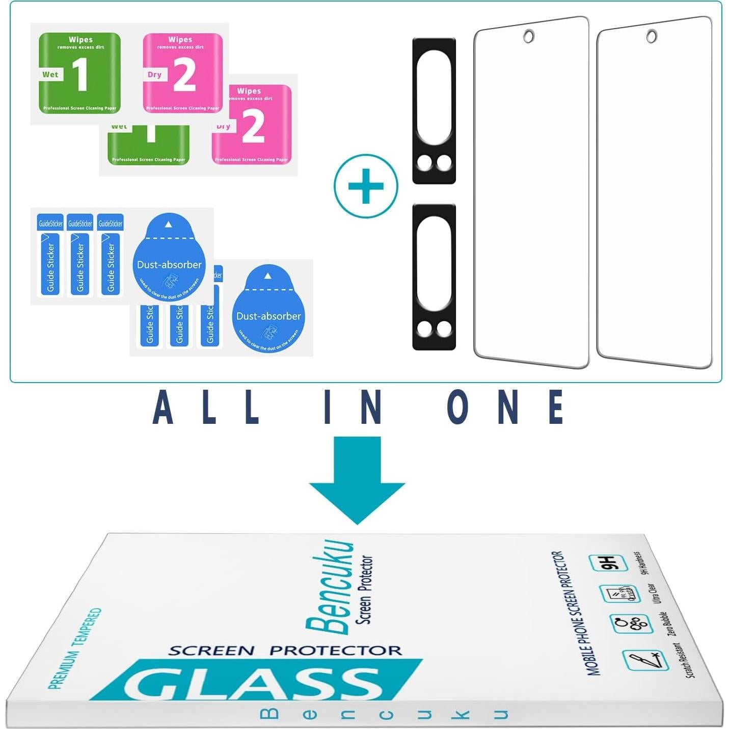 Protector de Pantalla Bencuku para Google Pixel 8 Pro Cristal Templado