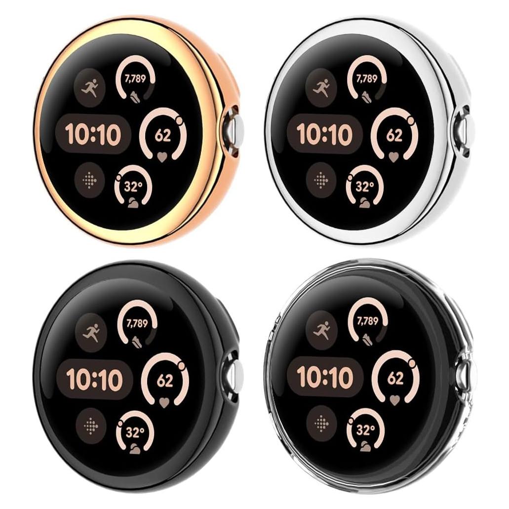 Funda TPU 4 Pack Sankel para Google Pixel Watch 3 41mm y 2