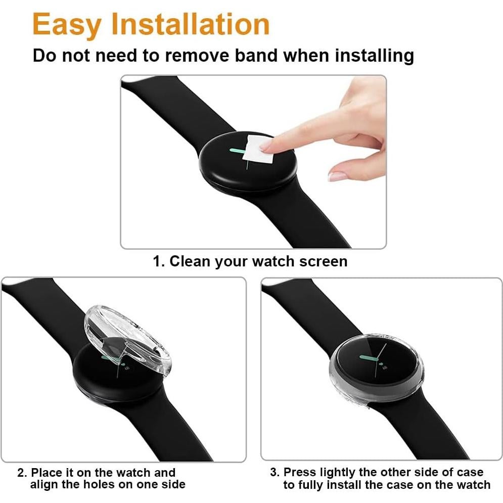 Funda TPU 4 Pack Sankel para Google Pixel Watch 3 41mm y 2