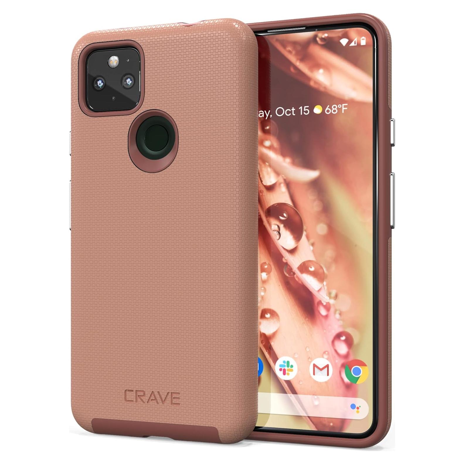 Funda Crave Dual Guard Rosa para Google Pixel 5a 5G - Doble Capa