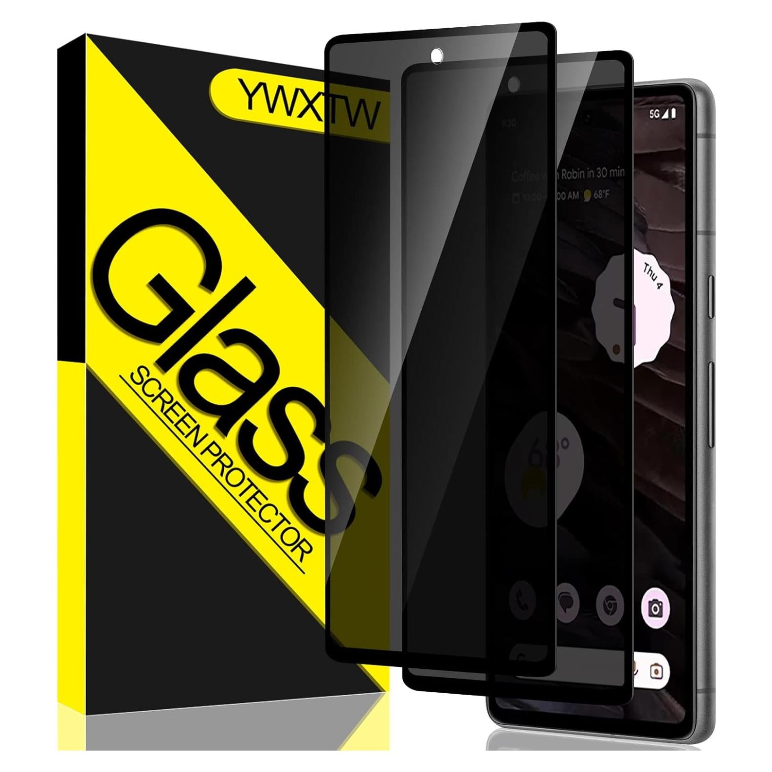 Protector de Pantalla Privado YWXTW para Google Pixel 7A 2 Pzas