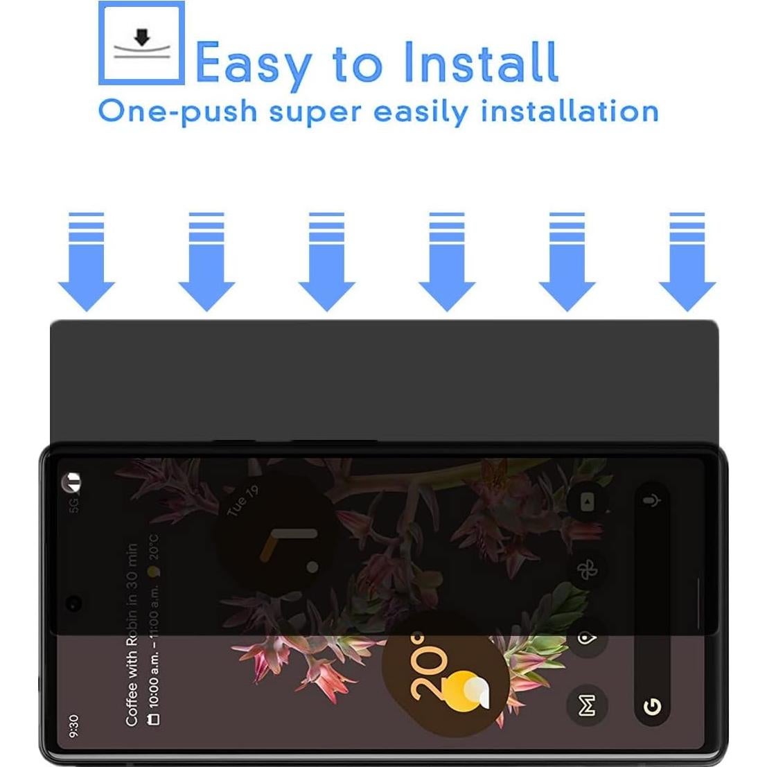 Protector de Pantalla Privado AISELAN para Google Pixel 6 - 2 Pcs